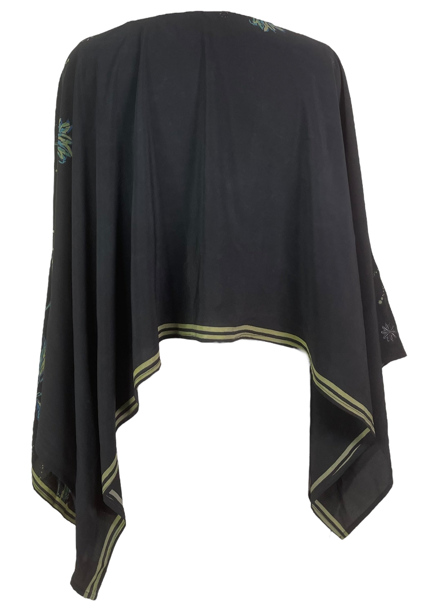 PREVIEW PRC7643 Pure Silk Wabi Sabi Capelet Poncho by DECEMBER2025 – Handmade ethical Poncho from sariKNOTsari using upcycled silk. Designed in Canada for travel and slow fashion, loved from Toronto to LA to Sydney.