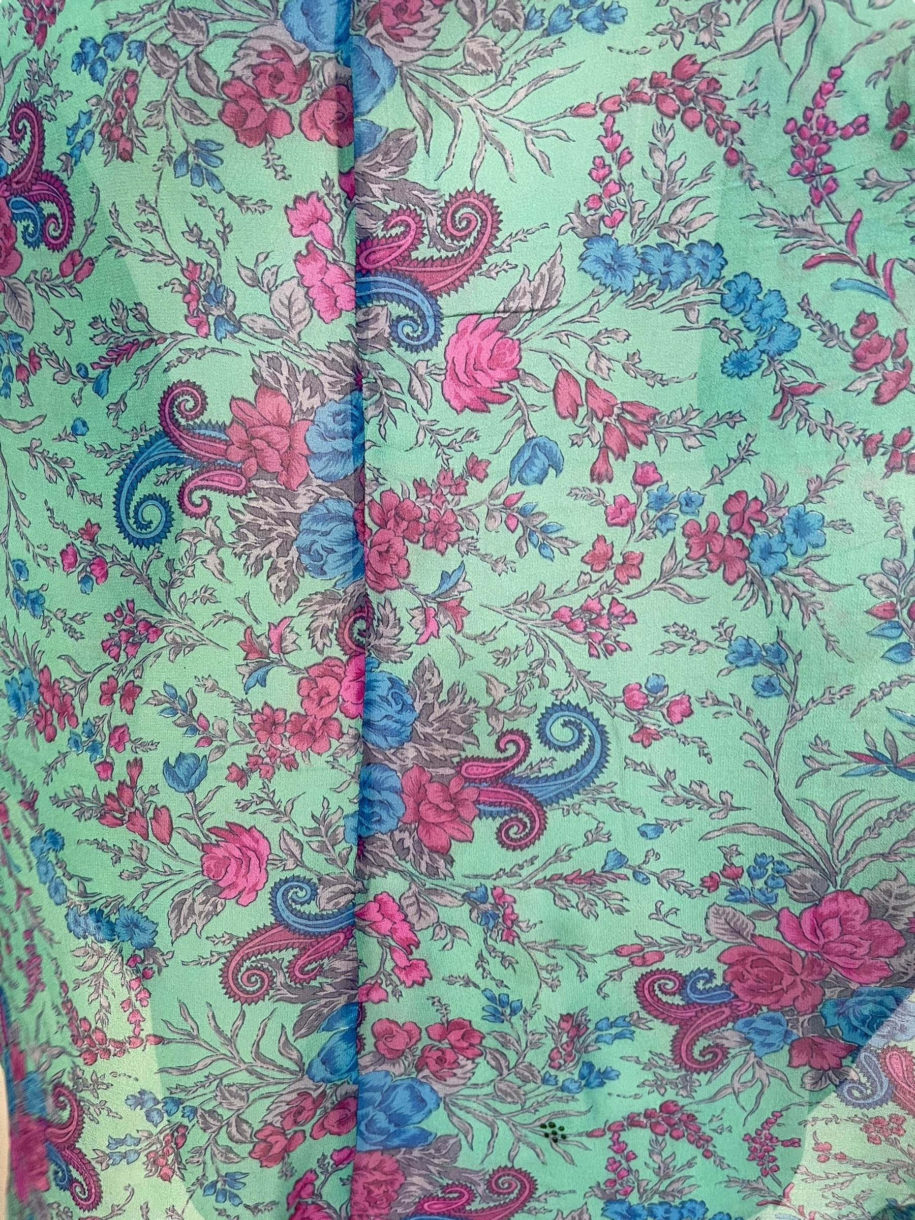 PRG7115 Sheer Avatar Pure Silk Waterfall Top