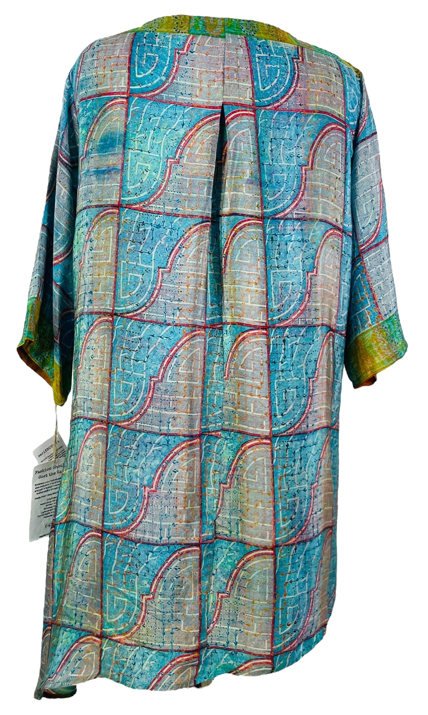 PRC6837 Wabi Sabi Pure Silk Self Pocket Tunic Dress