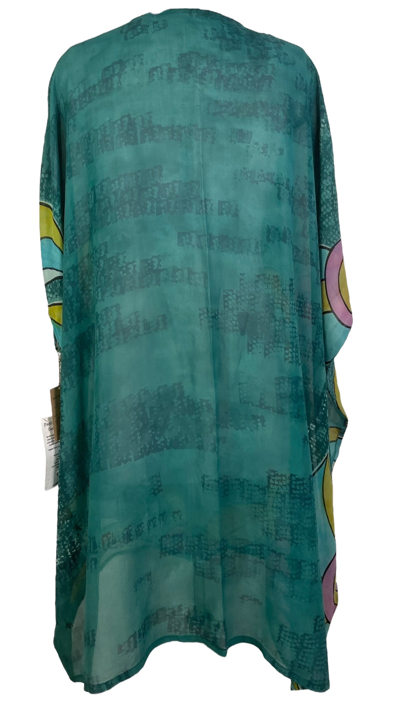PRG7479 Sheer Wabi Sabi Pure Silk Midi Length Kaftan
