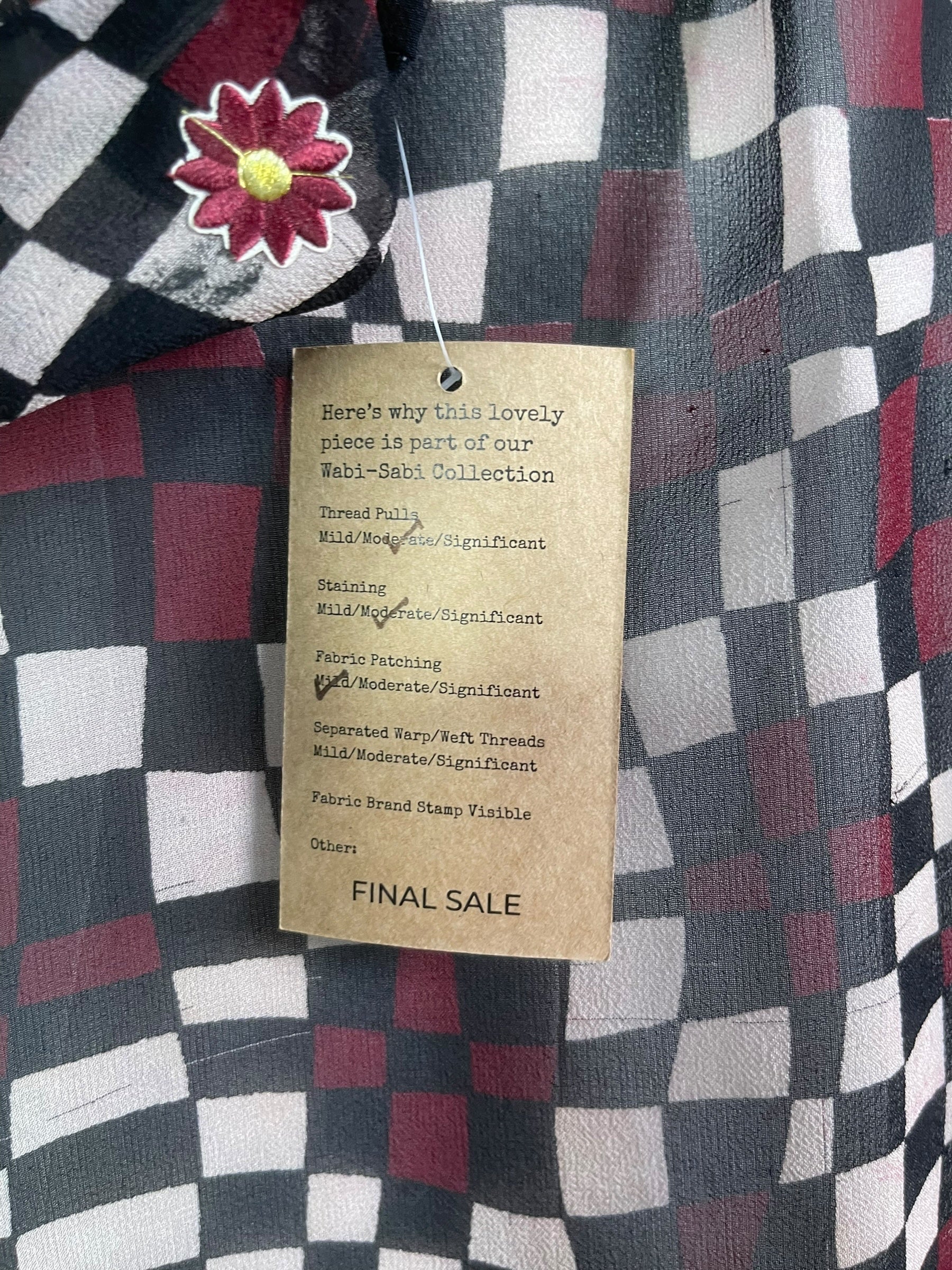 PRG7562 Sheer Wabi Sabi Pure Silk Side Slit Top by DECEMBER2025 – Handmade ethical Side Slit Top from sariKNOTsari using upcycled silk. Designed in Canada for travel and slow fashion, loved from Toronto to LA to Sydney.