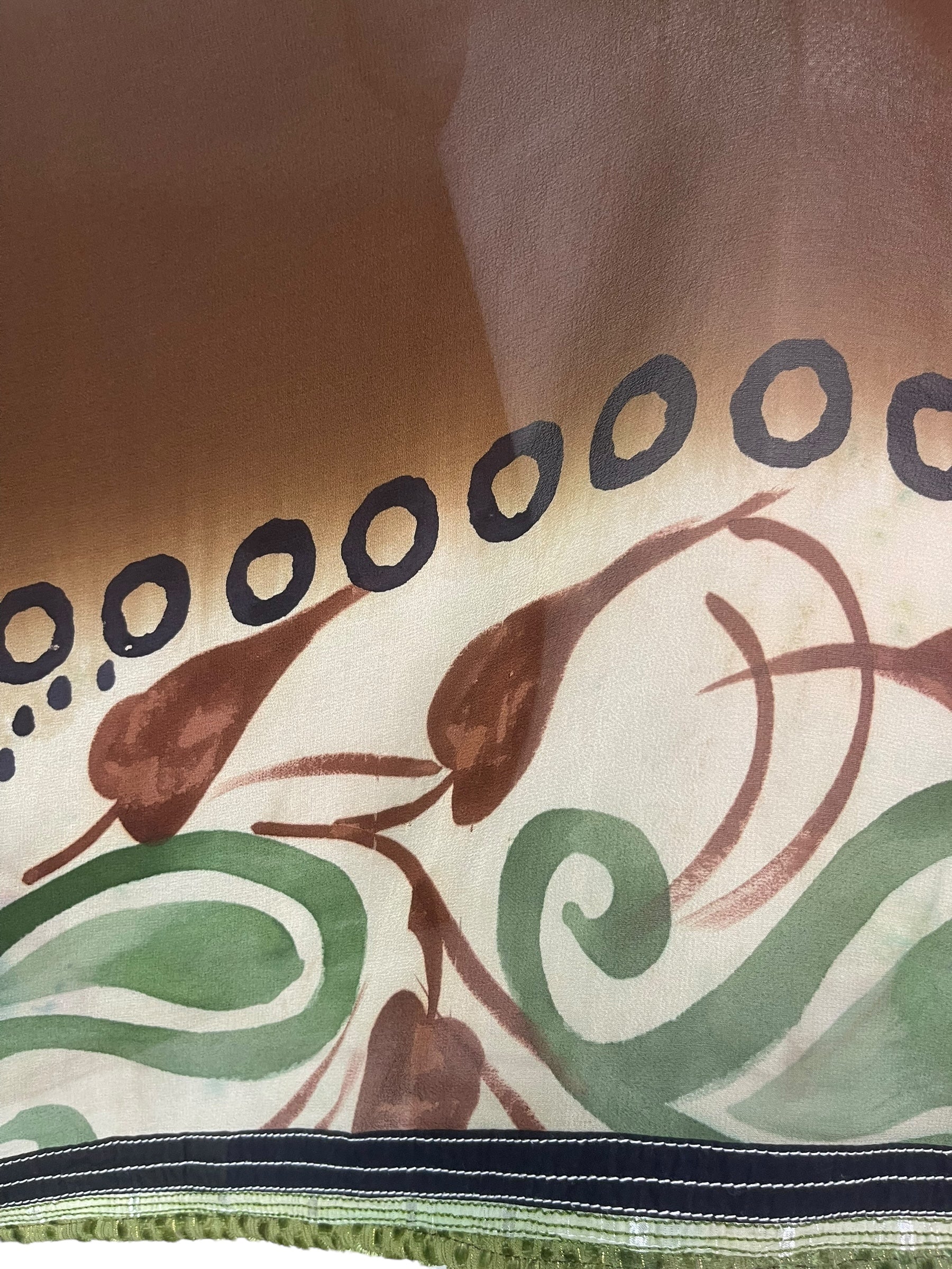 PRG8163 Sheer Wabi Sabi Pure Silk Kimono-Sleeved Top