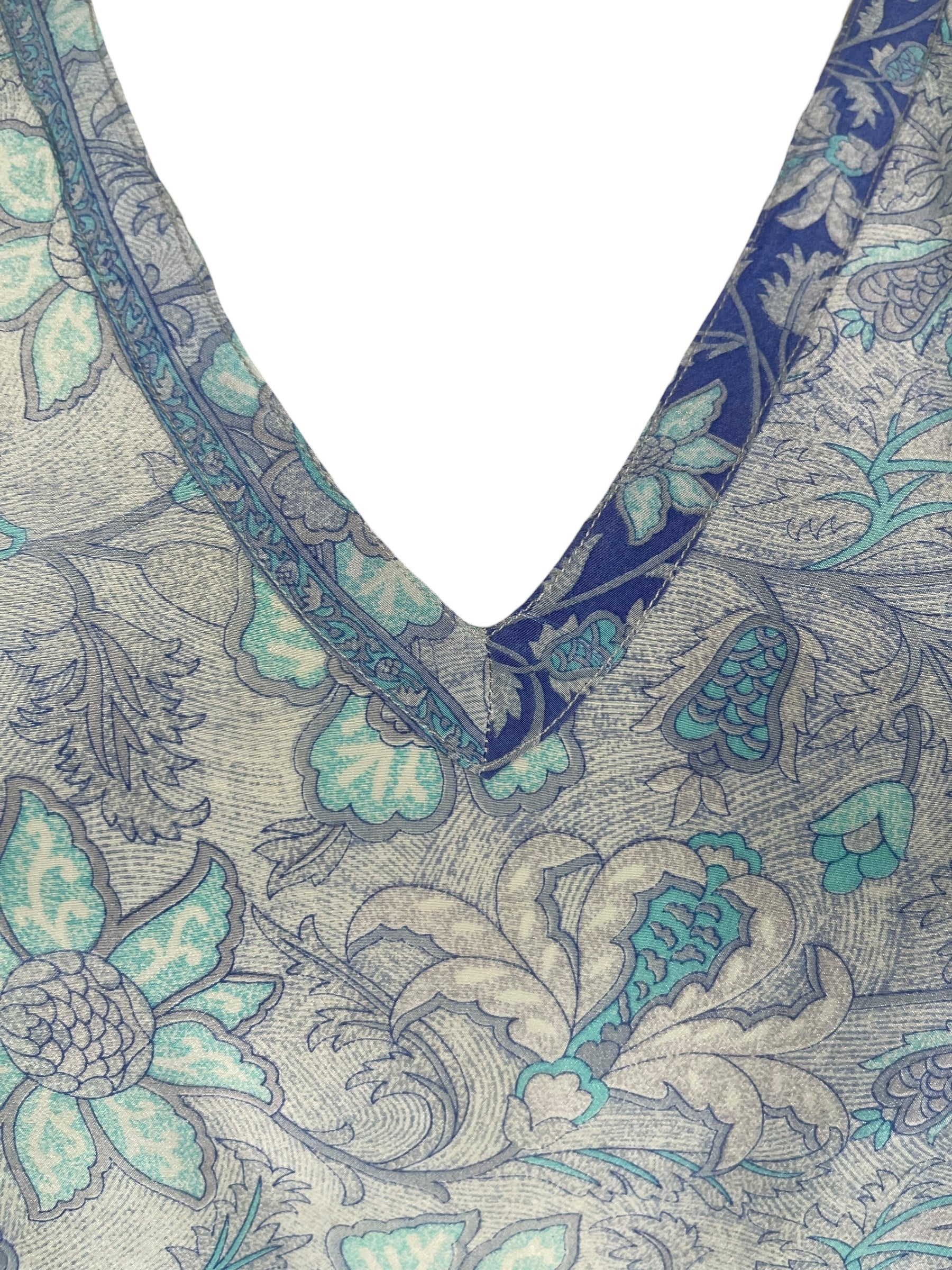 PRC8459 Wabi Sabi Pure Silk Long Tunic with Side Ties