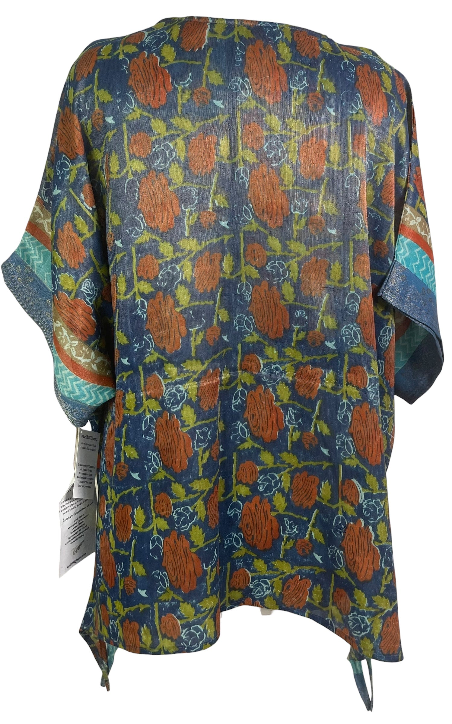 PRG8849 Sheer Avatar Pure Silk Long Tunic with Side Ties by 15 FEBRUARY 2026 – Handmade ethical Side Tie Tunic from sariKNOTsari using upcycled silk. Designed in Canada for travel and slow fashion, loved from Toronto to LA to Sydney.
