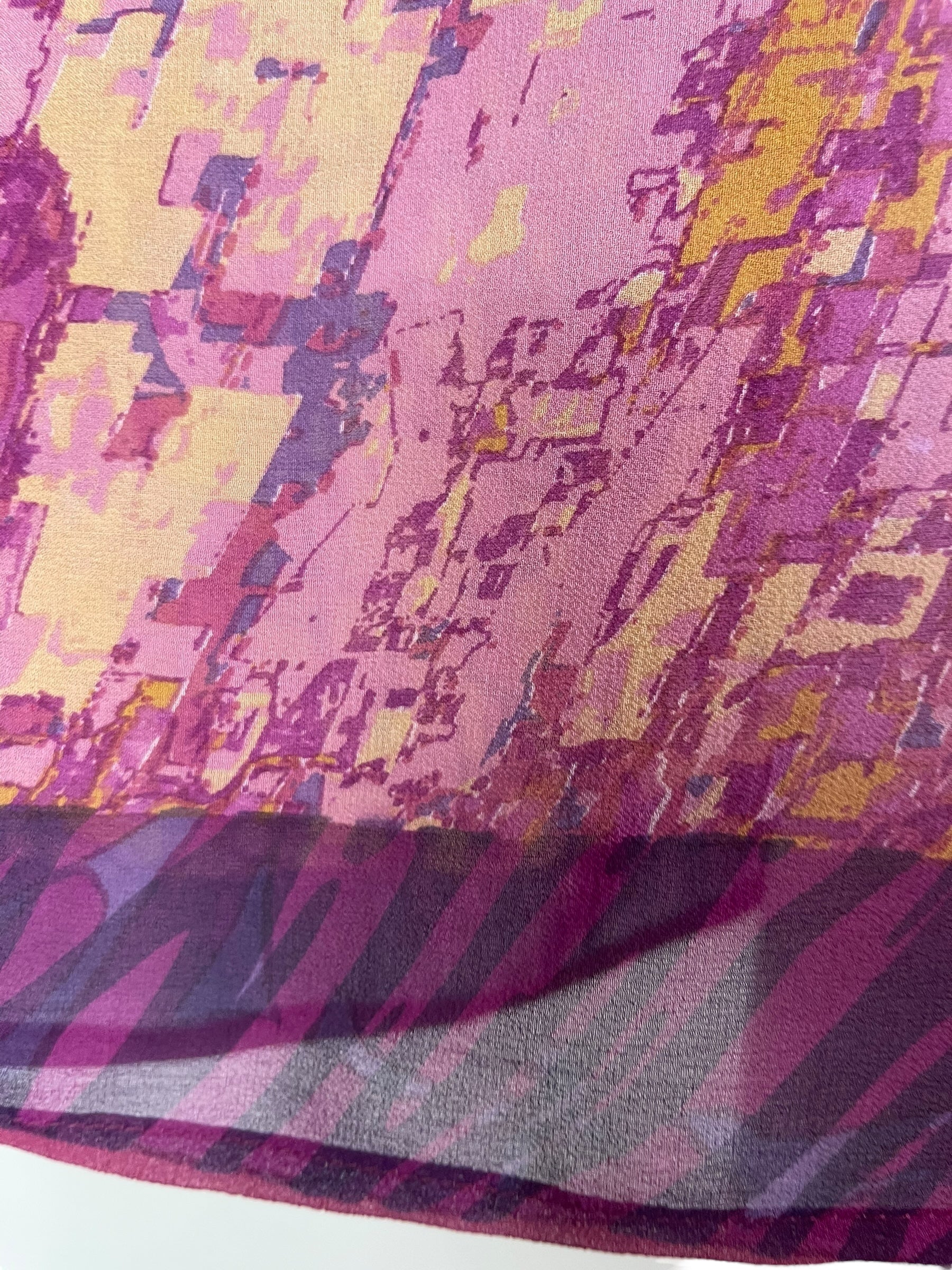 PRG6634 Sheer Avatar Pure Silk Kimono-Sleeved Top