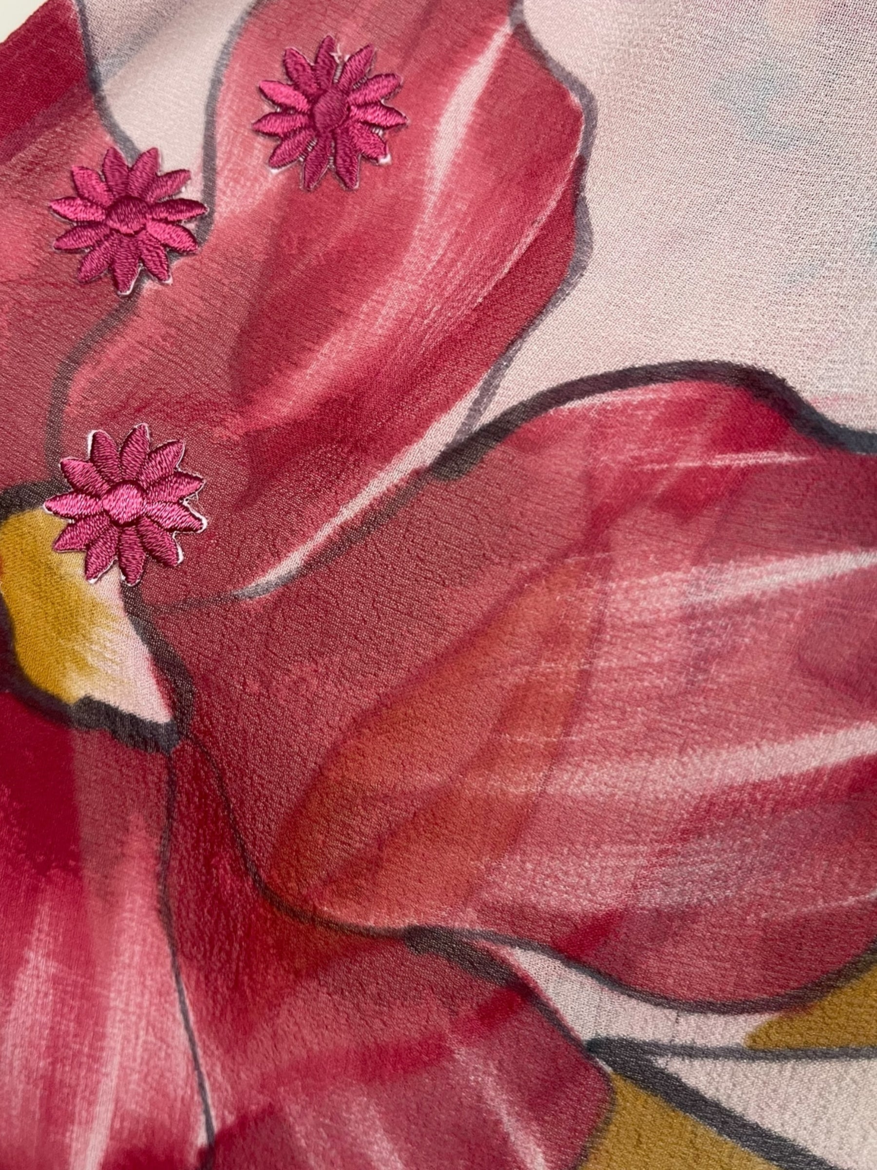 PRG7789 Sheer Wabi Sabi Pure Silk Self Pocket Tunic Dress