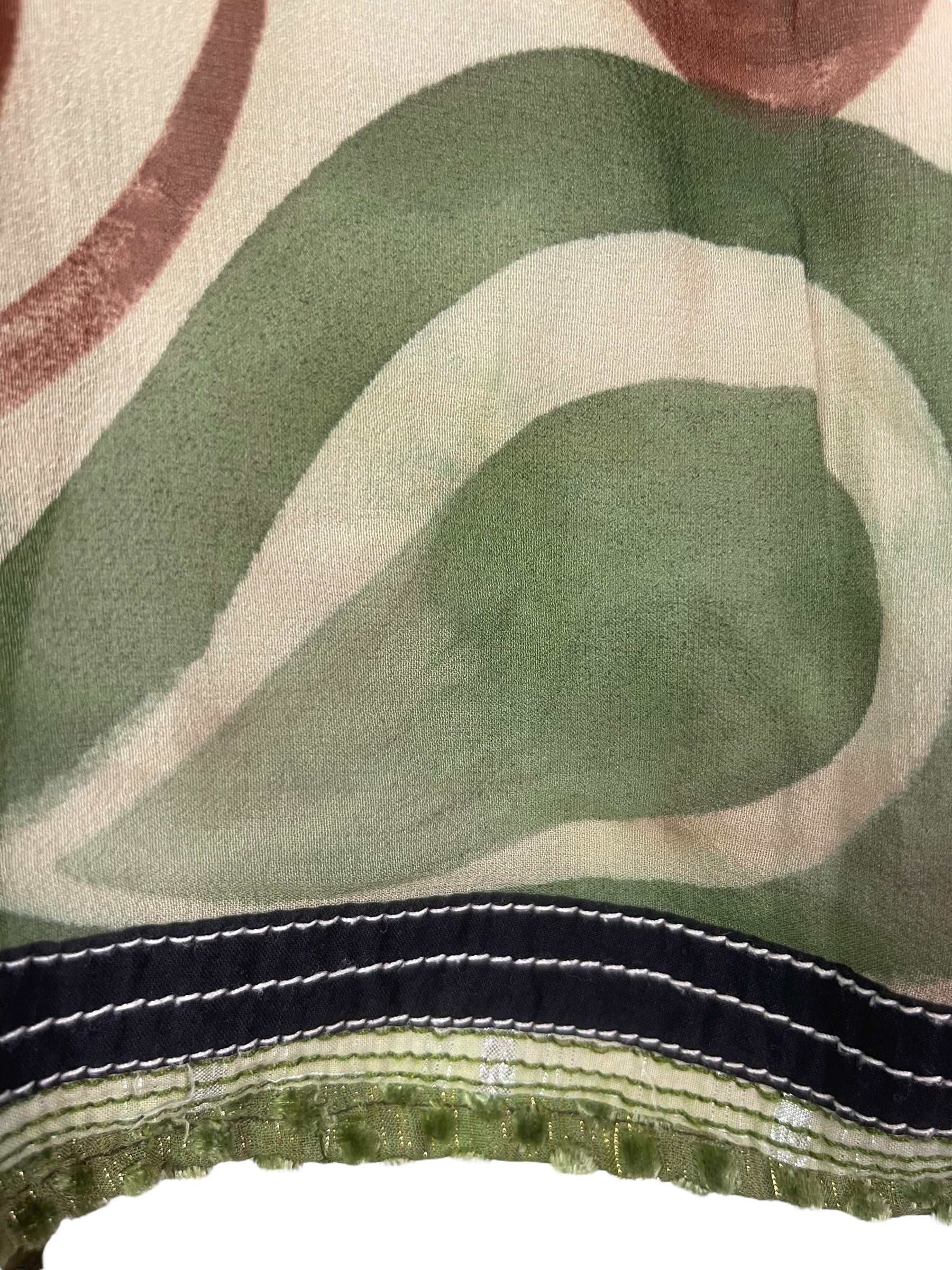 PRG8163 Sheer Wabi Sabi Pure Silk Kimono-Sleeved Top