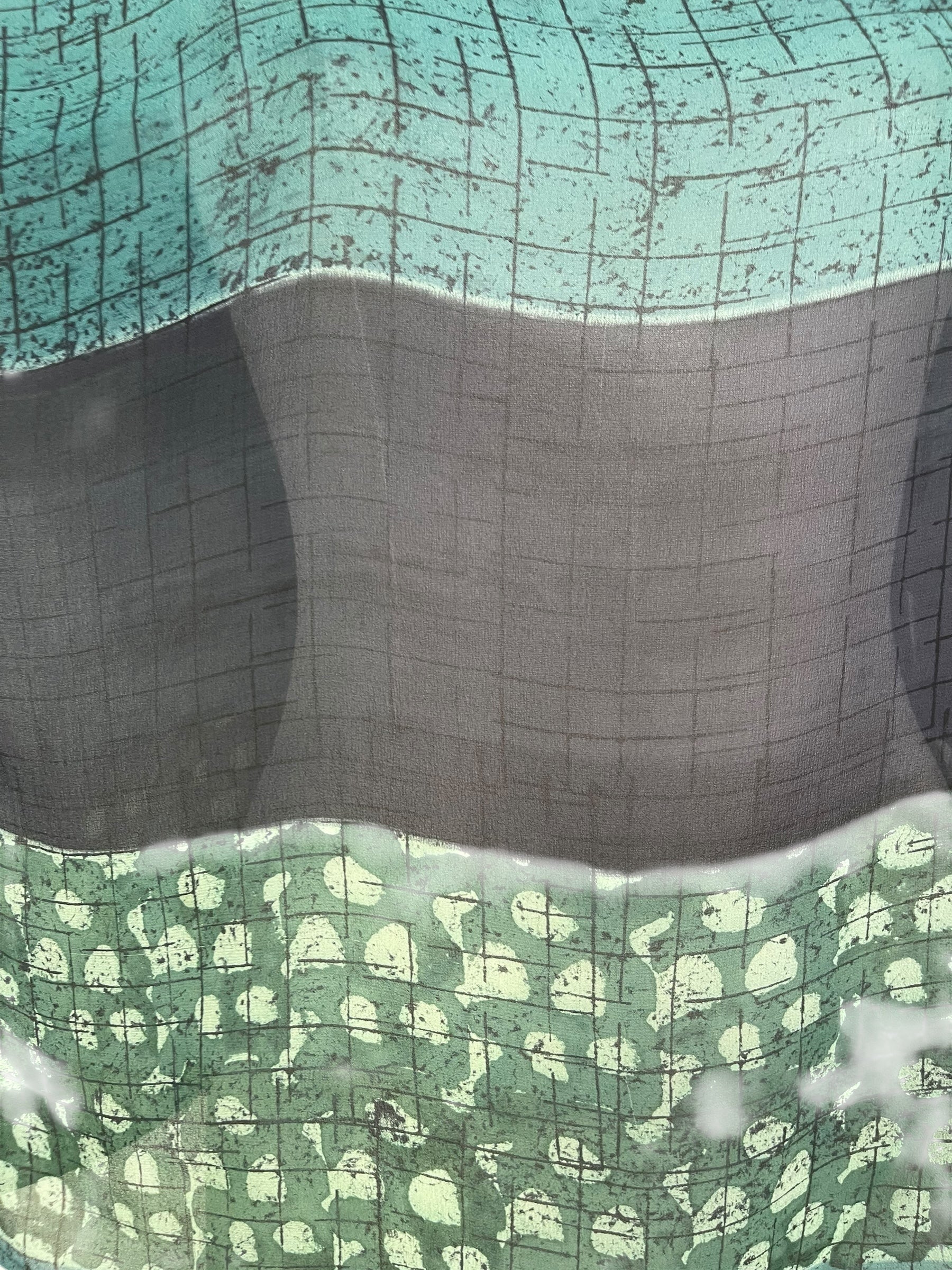 PREVIEW PRG8536 Sheer Avatar Pure Silk Side Slit Top by FEBRUARY2026 – Handmade ethical Side Slit Top from sariKNOTsari using upcycled silk. Designed in Canada for travel and slow fashion, loved from Toronto to LA to Sydney.