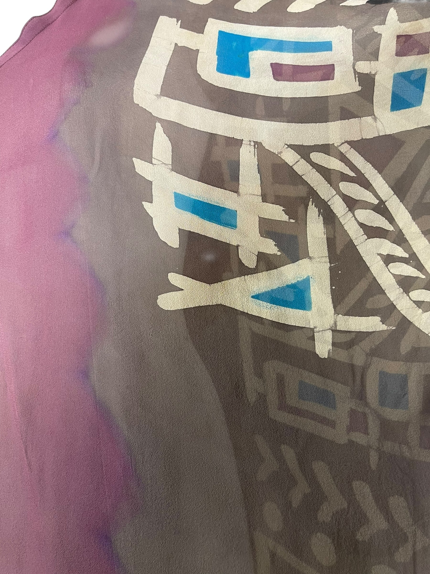 PRG7705 Sheer Wabi Sabi Pure Silk Short Kaftan Tunic With Slits