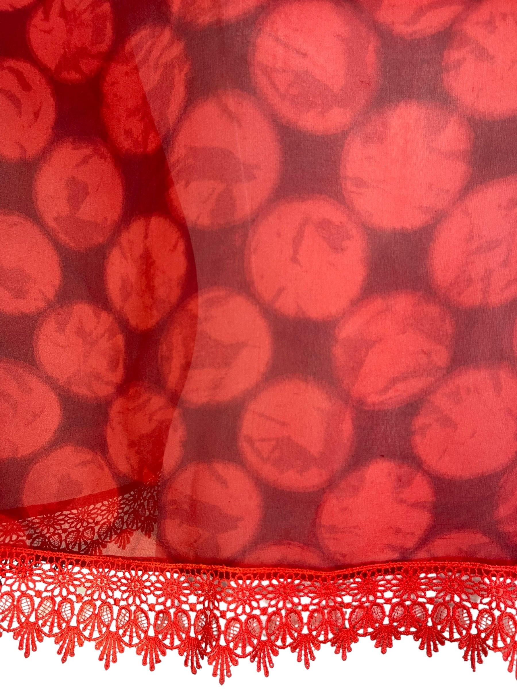 PRG7585 Sheer Avatar Pure Silk Side Slit Top