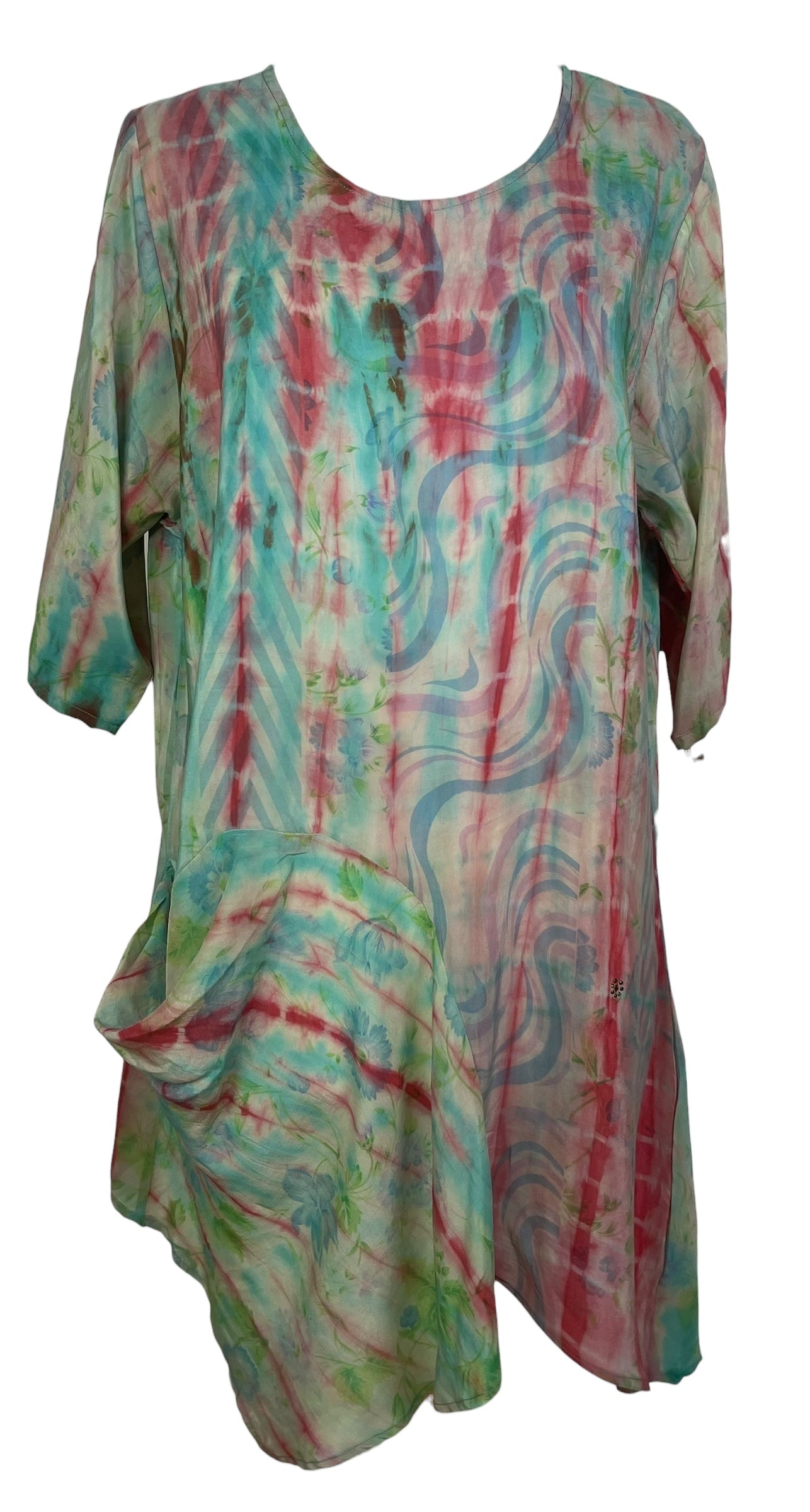 PREVIEW PRC8465 Avatar Pure Silk Self Pocket Tunic Dress