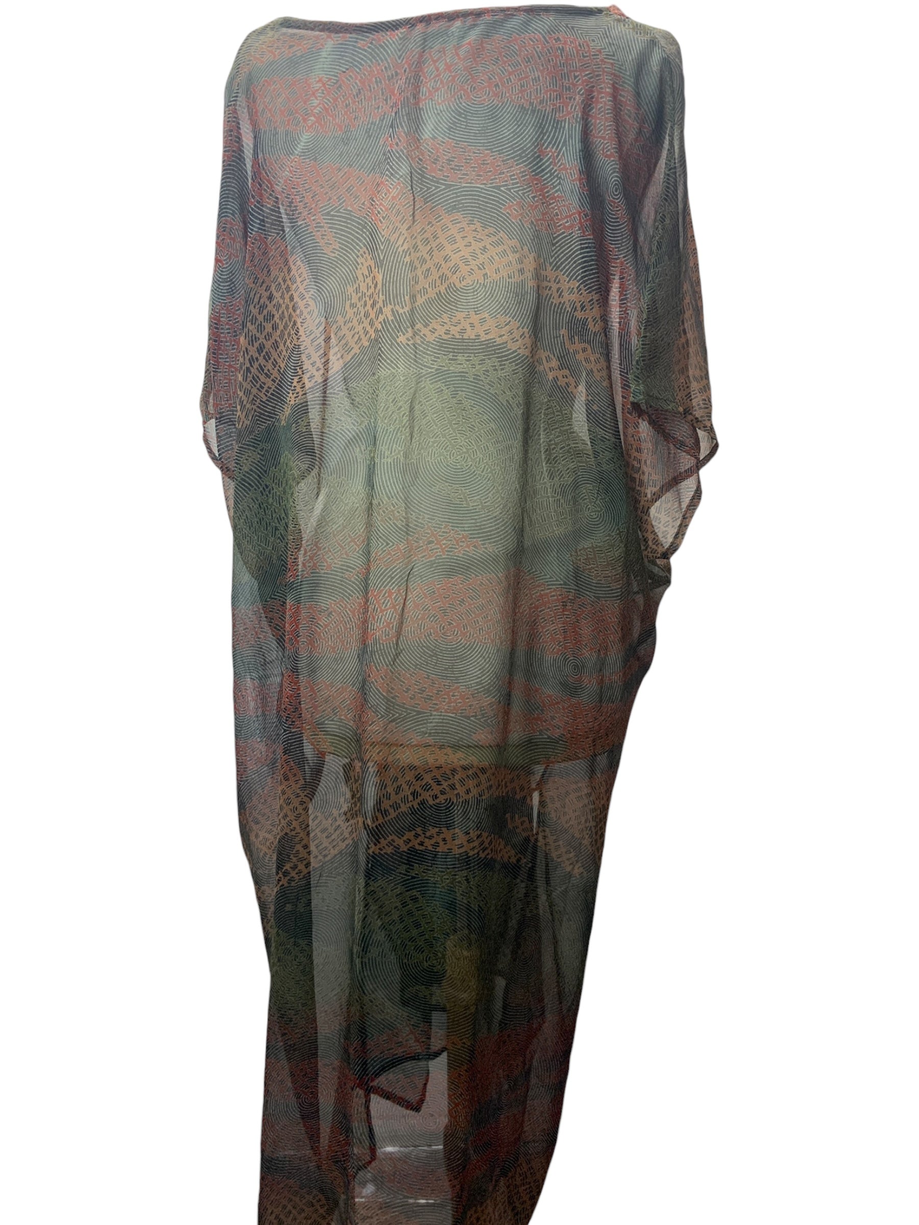 PRG3936 Sheer Avatar Pure Silk Maxi Kaftan