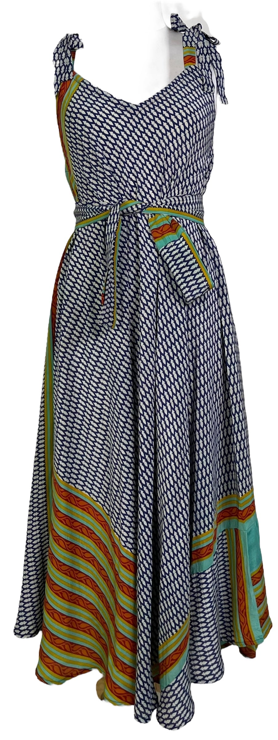 PRC7238 Avatar Pure Silk Maxi Dress with Belt