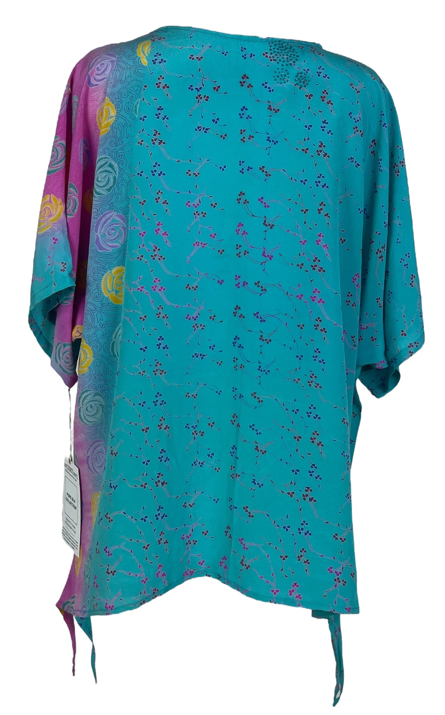 PRC7869 Avatar Pure Silk Long Tunic with Side Ties
