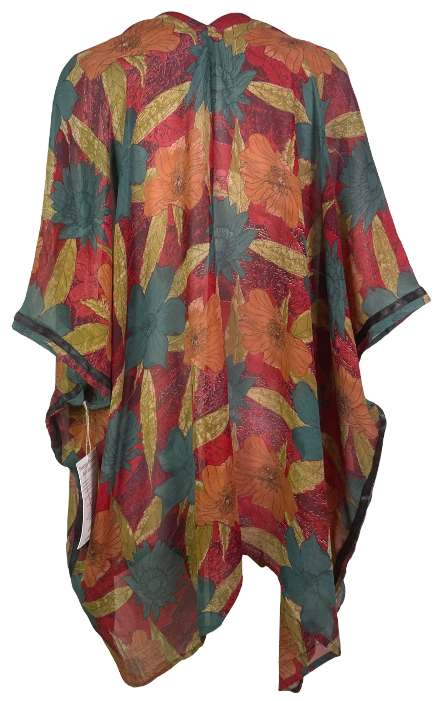 PRG8120 Sheer  Avatar Pure Silk Cardigan by DECEMBER2025 – Handmade ethical Cardigan from sariKNOTsari using upcycled silk. Designed in Canada for travel and slow fashion, loved from Toronto to LA to Sydney.