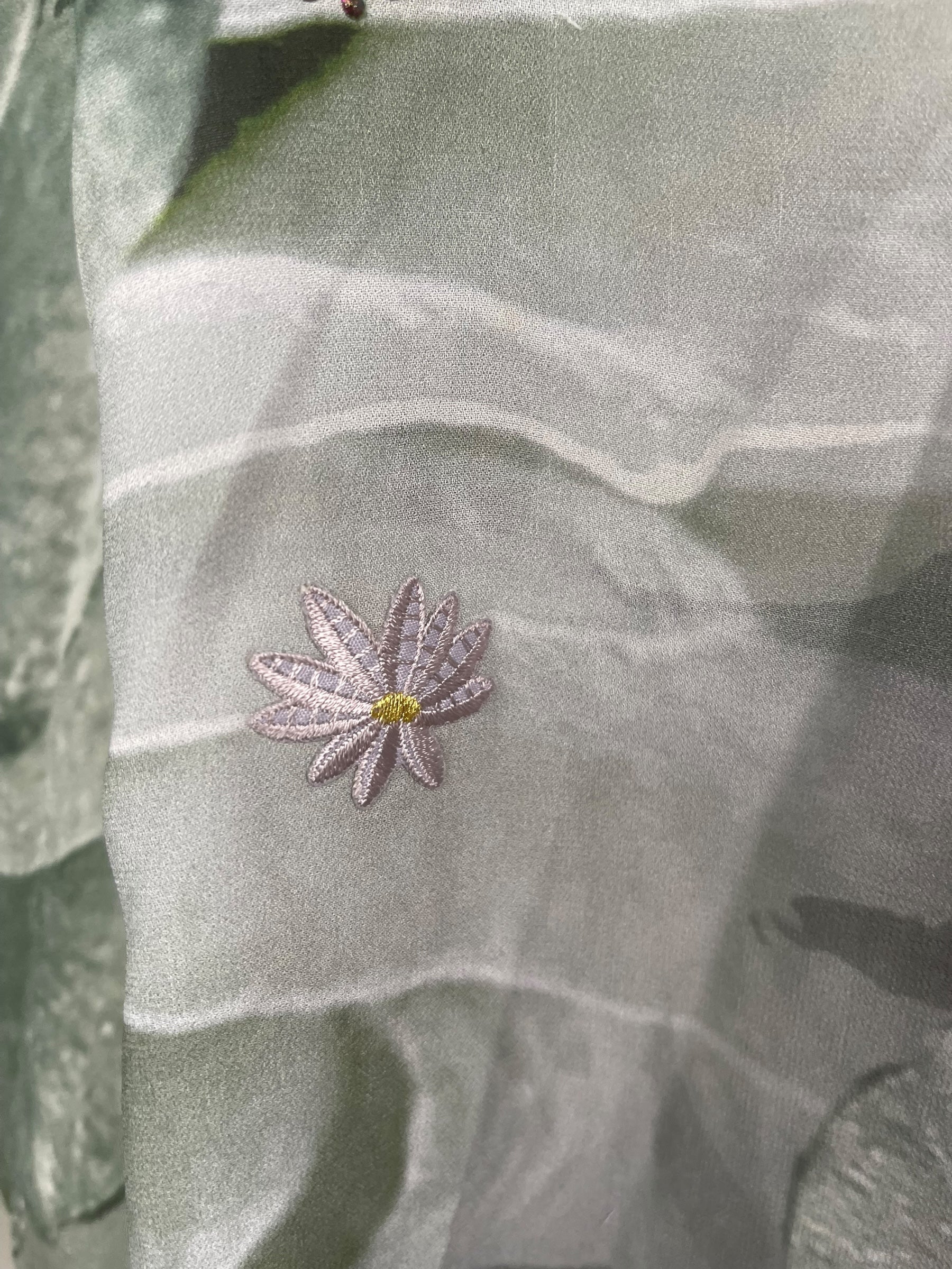 PRG8620 Sheer Avatar Pure Silk Kimono-Sleeved Jacket with Belt