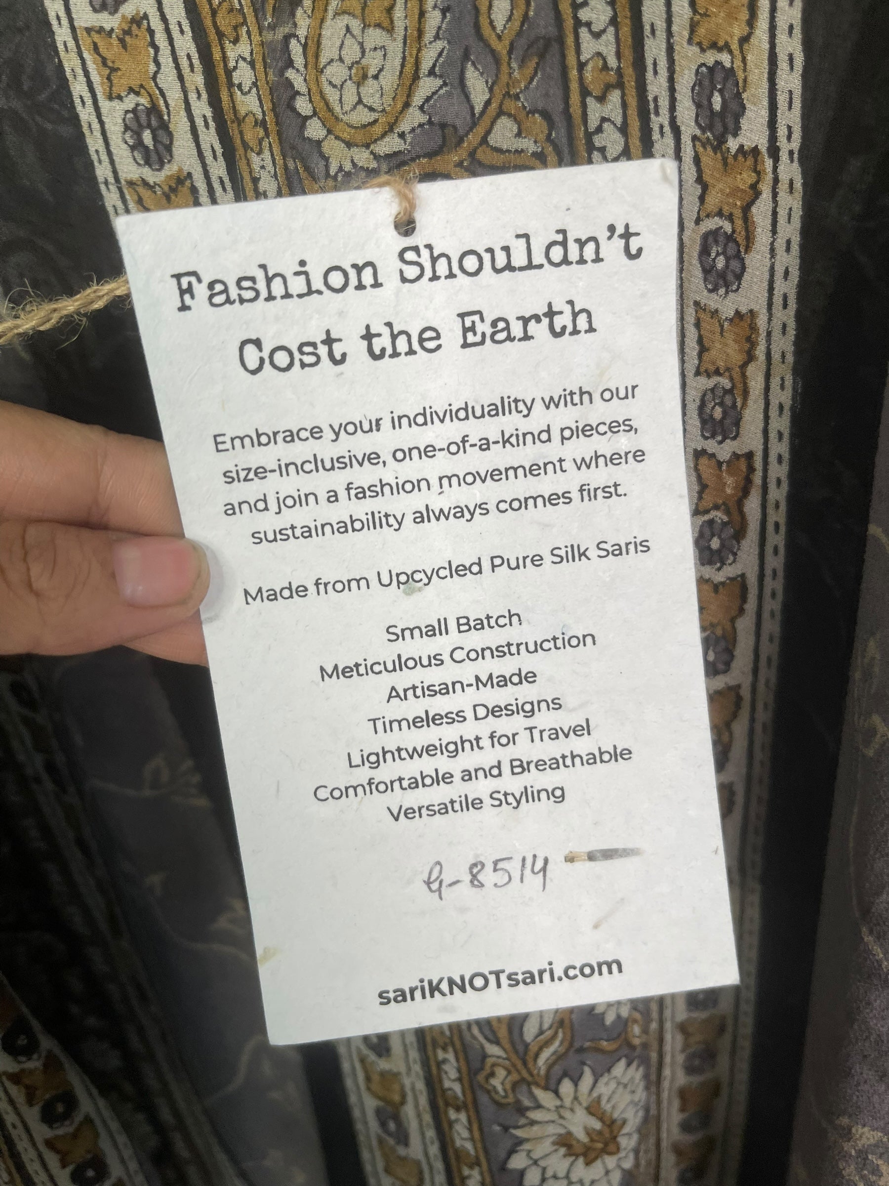 PRG8514 Sheer Wabi Sabi Pure Silk Hi Lo Top