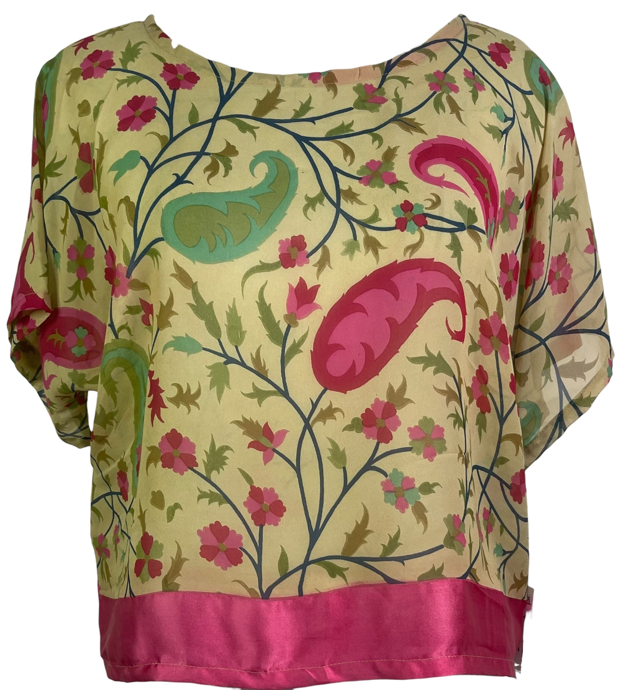 PROBLEM PREVIEW PRG5675 Sheer Avatar Pure Silk Boxy Top by MARCH2026 – Handmade ethical Boxy Top from sariKNOTsari using upcycled silk. Designed in Canada for travel and slow fashion, loved from Toronto to LA to Sydney. Featuring Zsiska, Bryn Walker and Artisan Leather coats by Rejean Pepin, Pepin designs