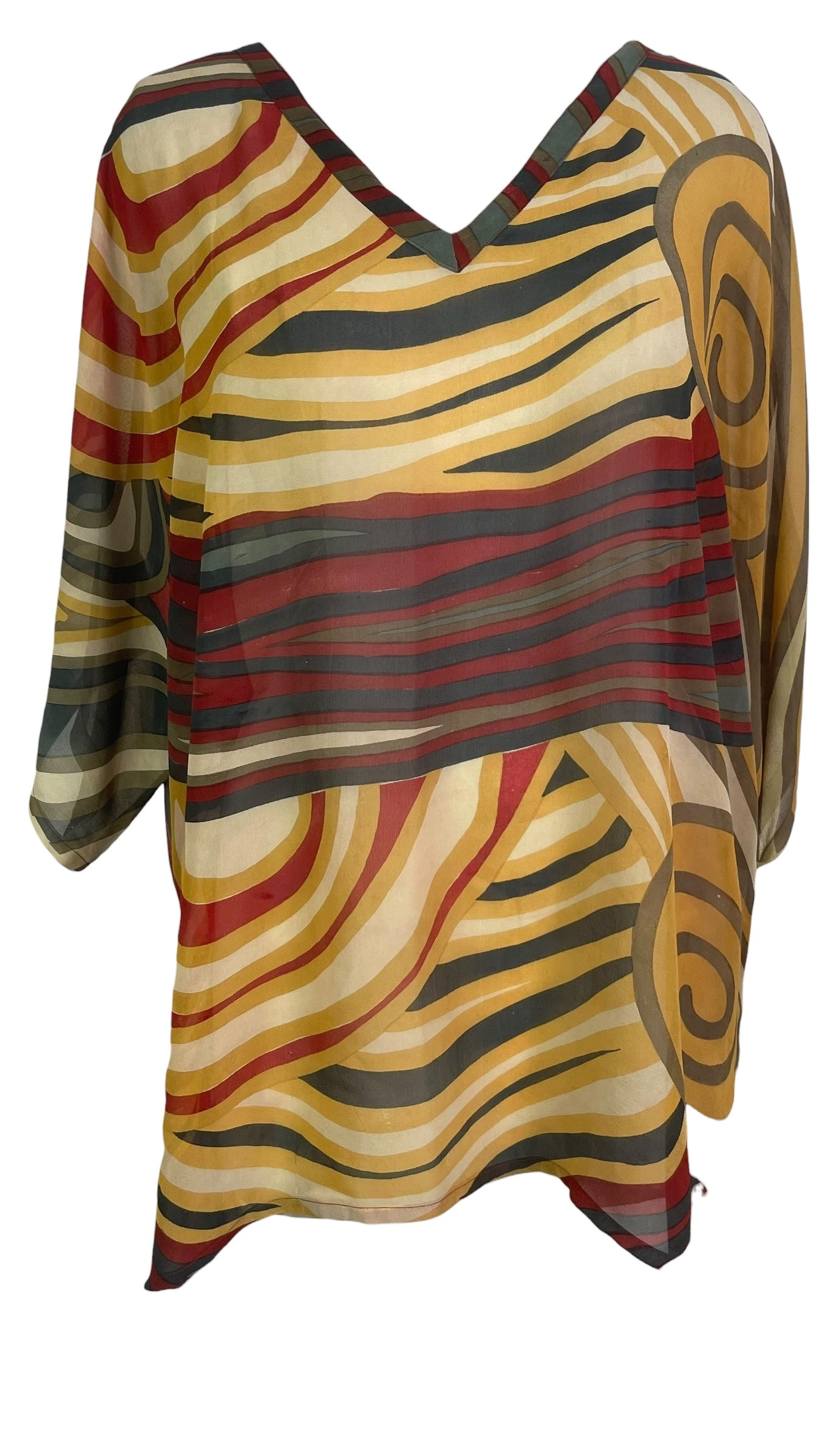 PRG8782 Sheer Wabi Sabi Pure Silk Long Tunic with Side Ties by 15 FEBRUARY 2026 – Handmade ethical Side Tie Tunic from sariKNOTsari using upcycled silk. Designed in Canada for travel and slow fashion, loved from Toronto to LA to Sydney.