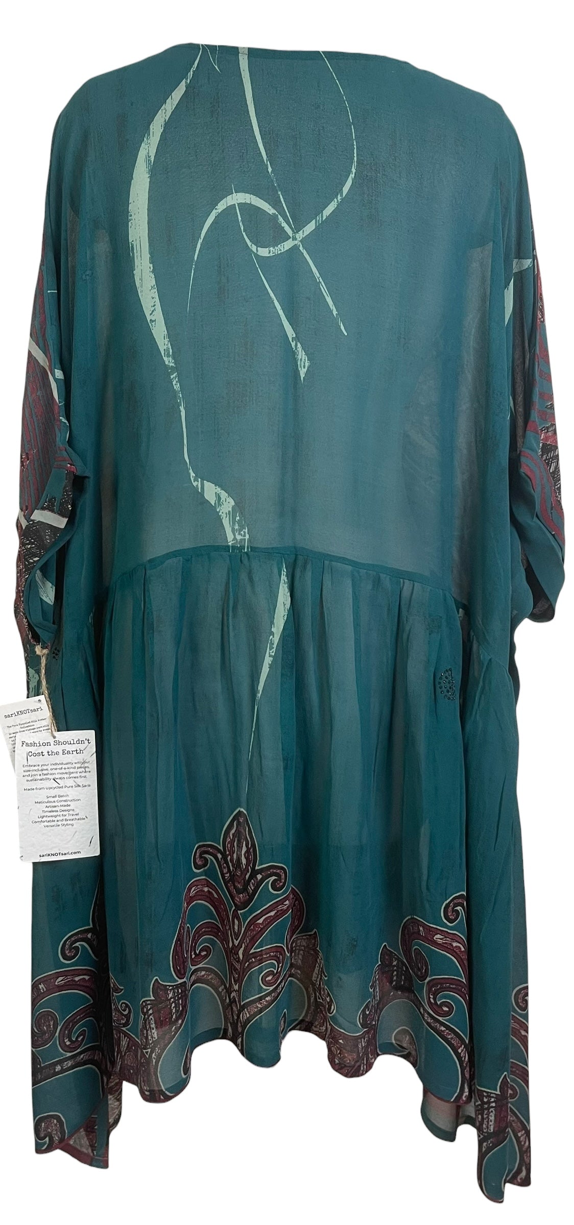 PRG8809 Sheer Avatar Pure Silk Boxy Babydoll Dress