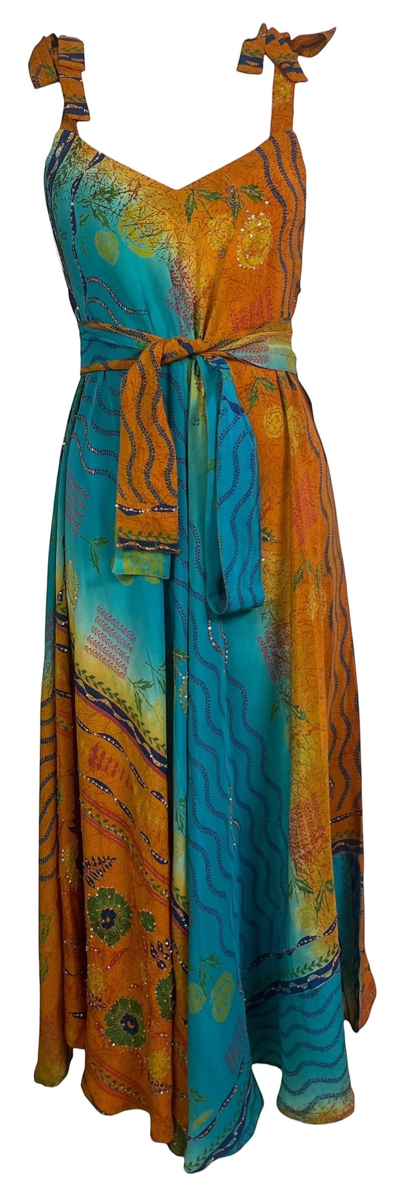 PREVIEW PRC8820 Wabi Sabi Pure Silk Maxi Dress with Belt