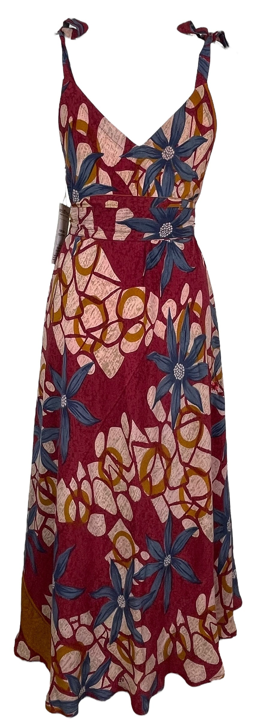 PRC7690 Avatar Pure Silk Maxi Dress with Belt