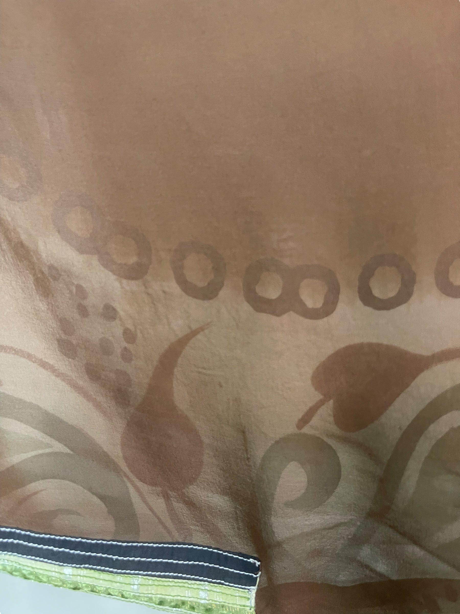 PRG8163 Sheer Wabi Sabi Pure Silk Kimono-Sleeved Top