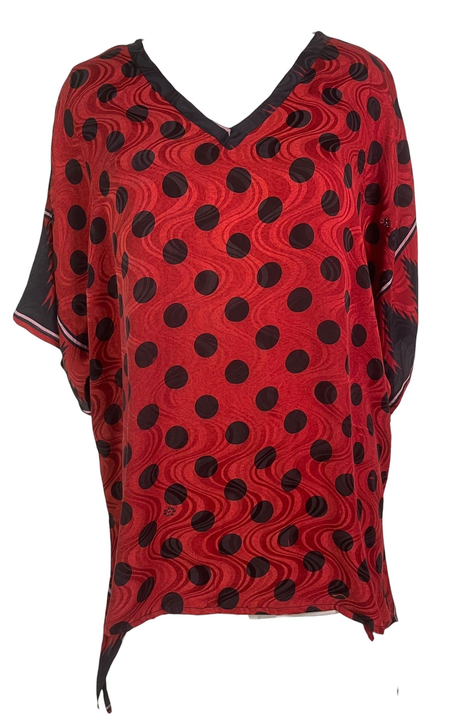 PRC8454 Avatar Pure Silk Long Tunic with Side Ties