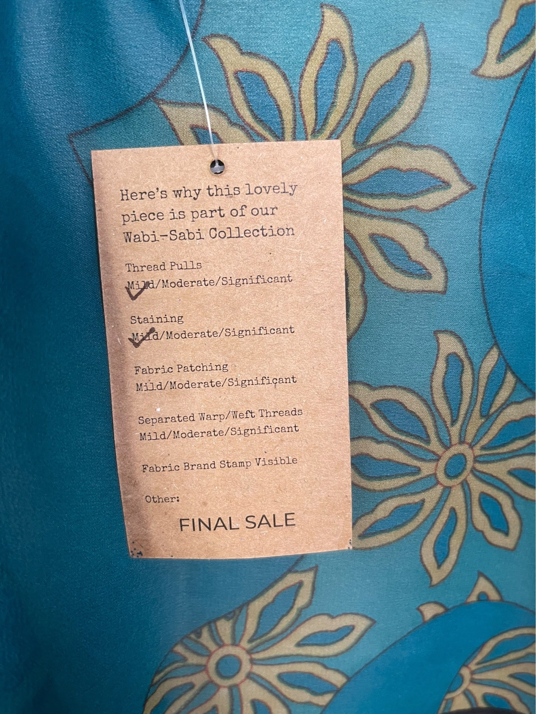 PRG8538 Wabi Sabi Pure Silk Kimono-Sleeved Top