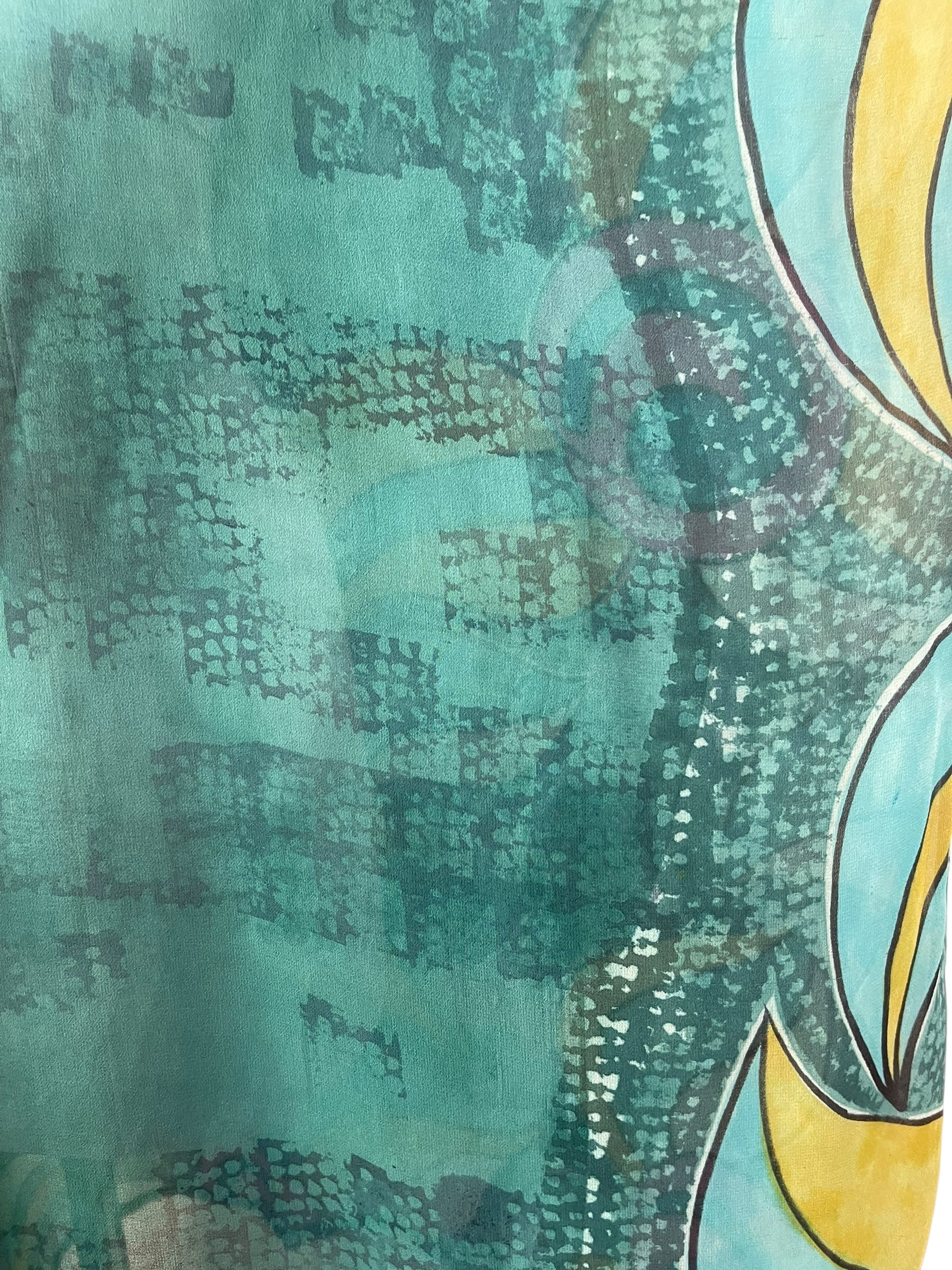 PRG7479 Sheer Wabi Sabi Pure Silk Midi Length Kaftan