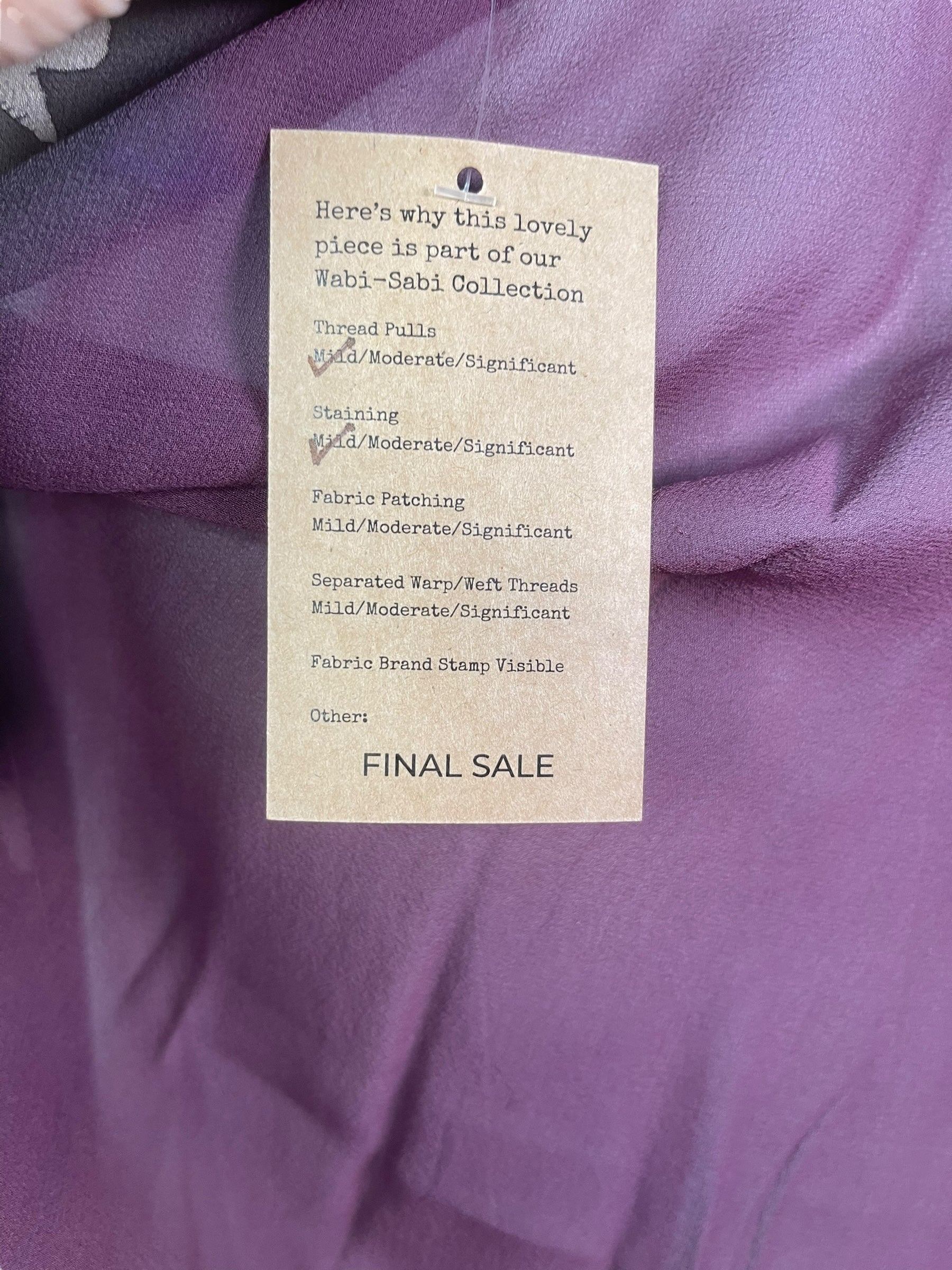 PRG7705 Sheer Wabi Sabi Pure Silk Short Kaftan Tunic With Slits