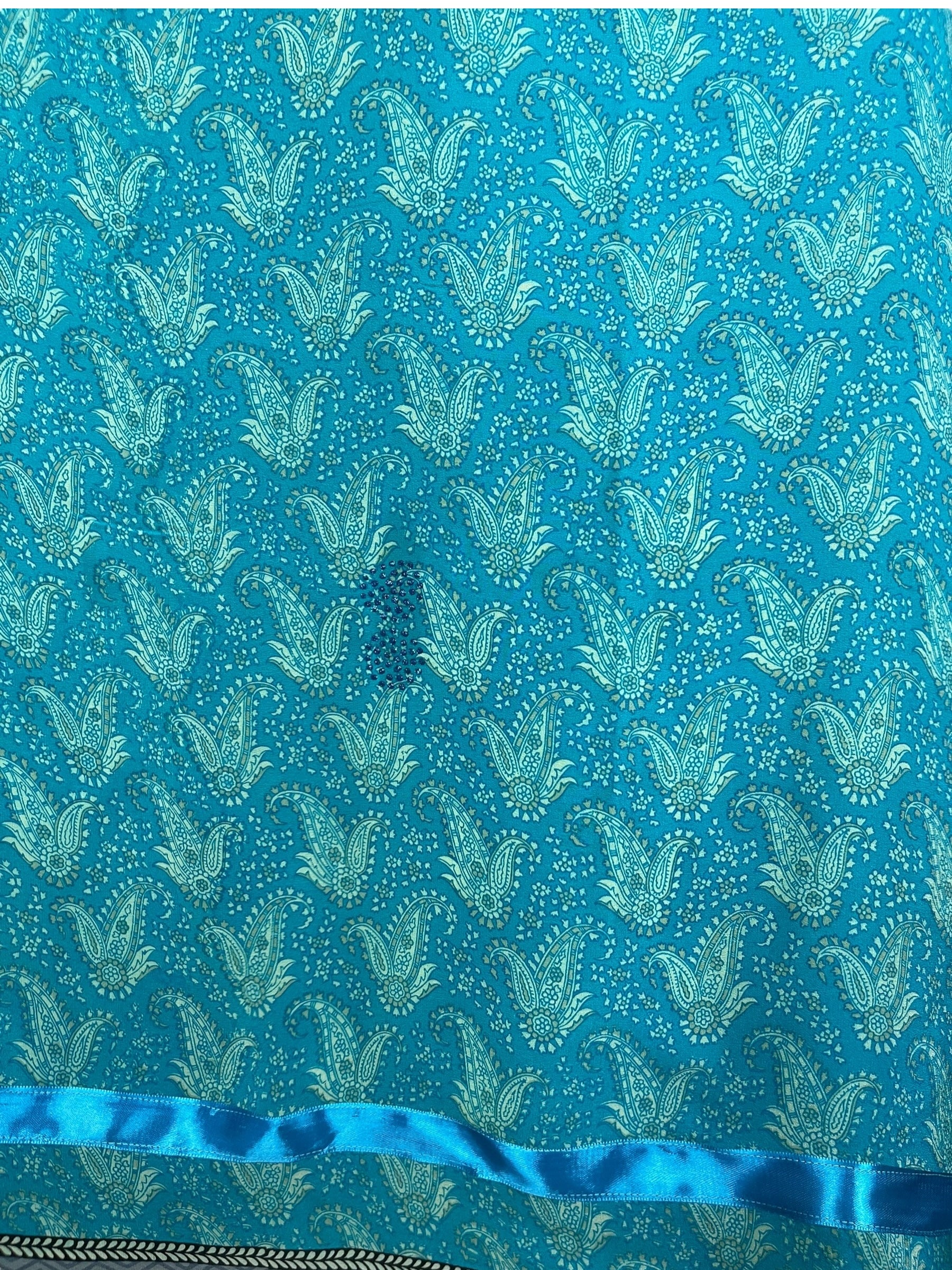 PRC8021 Avatar Pure Silk Short Kaftan Tunic with Slits