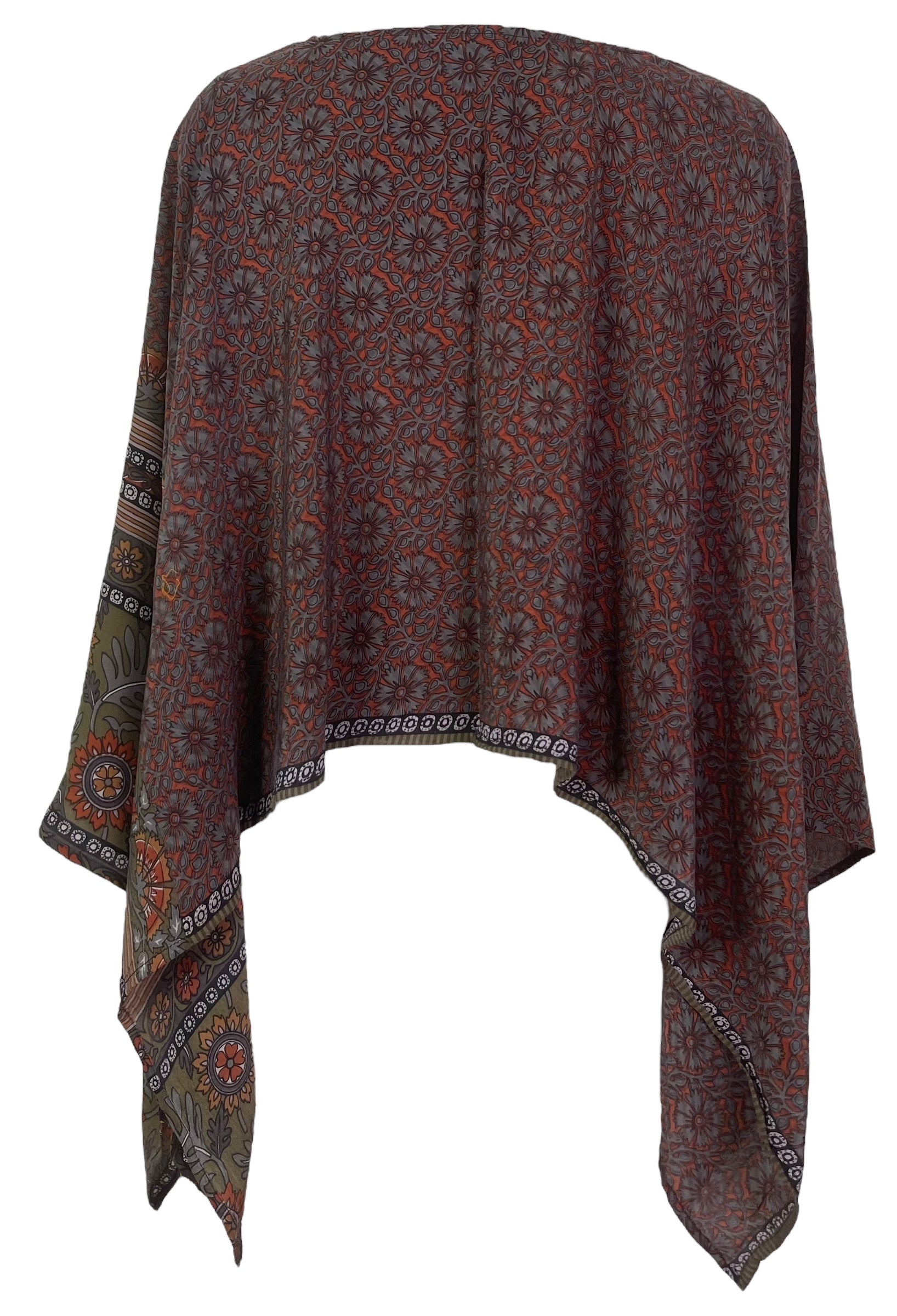 PRC7702 Avatar Pure Silk Capelet Poncho