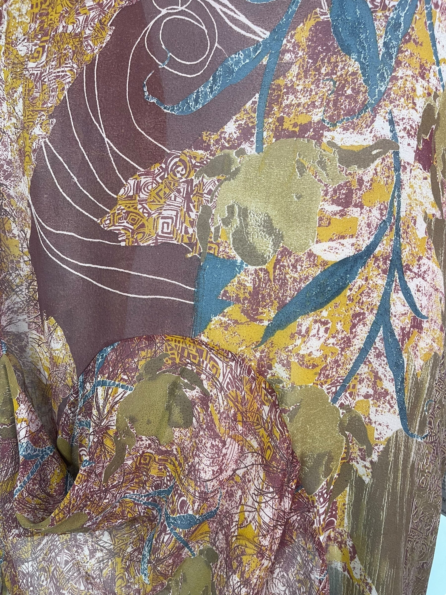 PRG7954 Sheer Avatar Pure Silk Self Pocket Tunic Dress