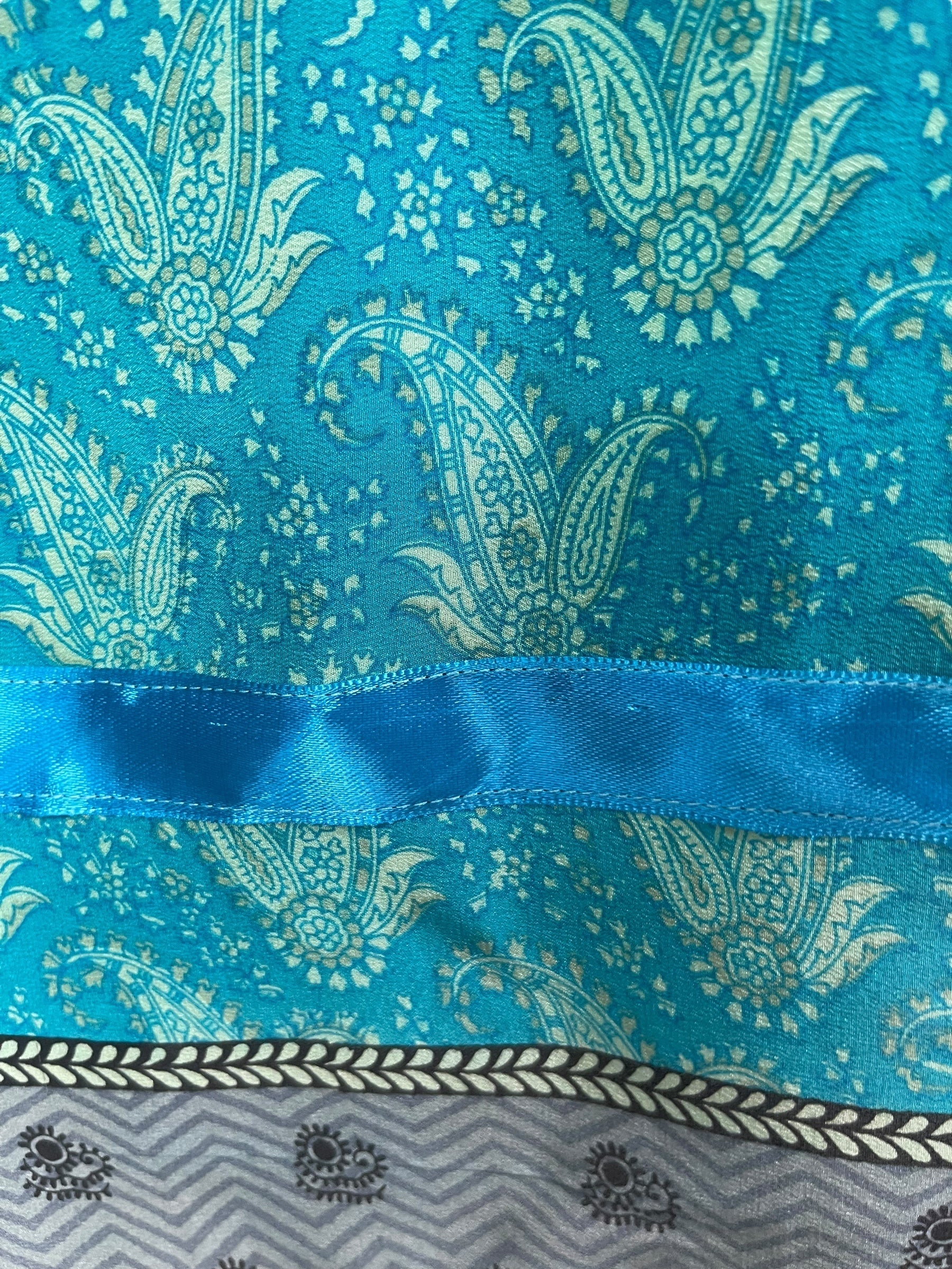 PRC8021 Avatar Pure Silk Short Kaftan Tunic with Slits