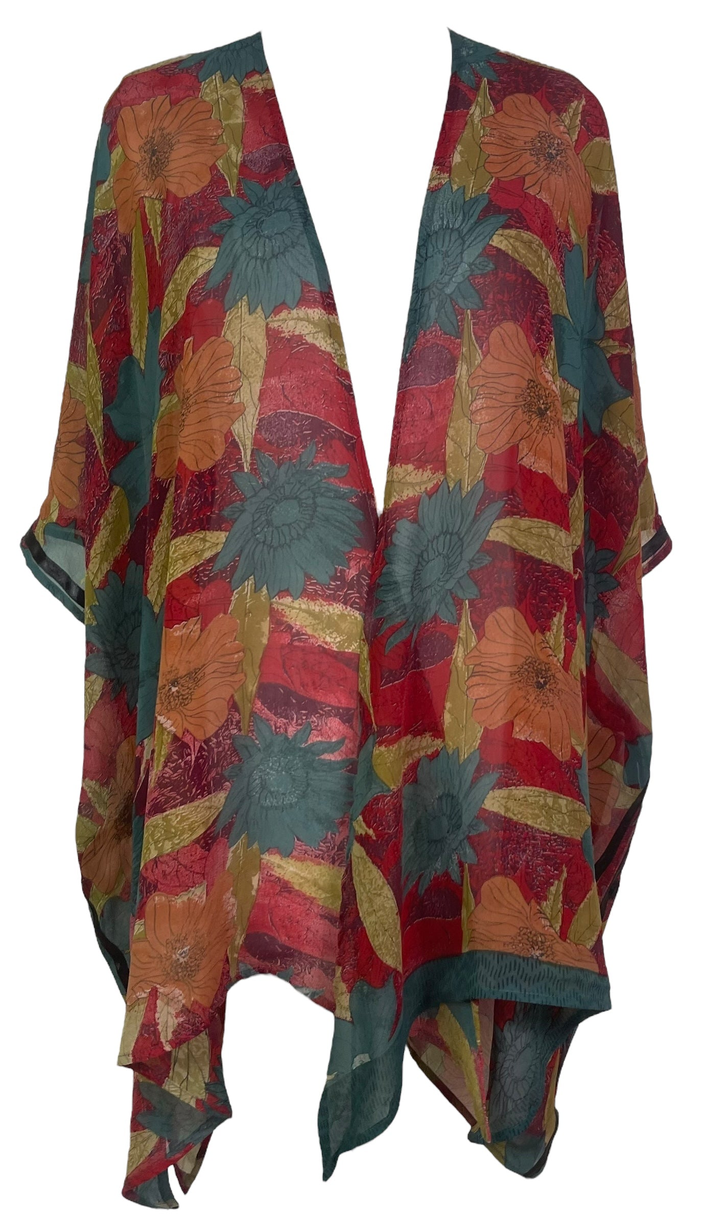 PRG8120 Sheer  Avatar Pure Silk Cardigan by DECEMBER2025 – Handmade ethical Cardigan from sariKNOTsari using upcycled silk. Designed in Canada for travel and slow fashion, loved from Toronto to LA to Sydney.