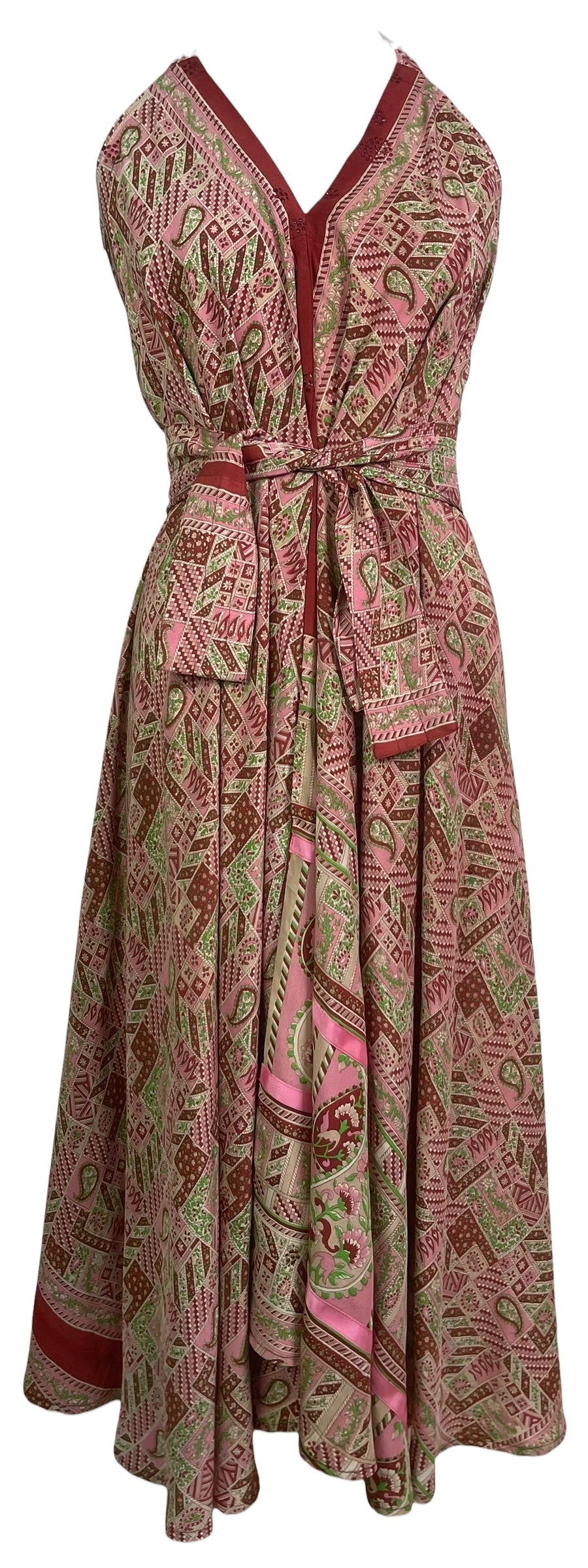 PRC8827 Avatar Pure Silk Maxi Dress with Belt