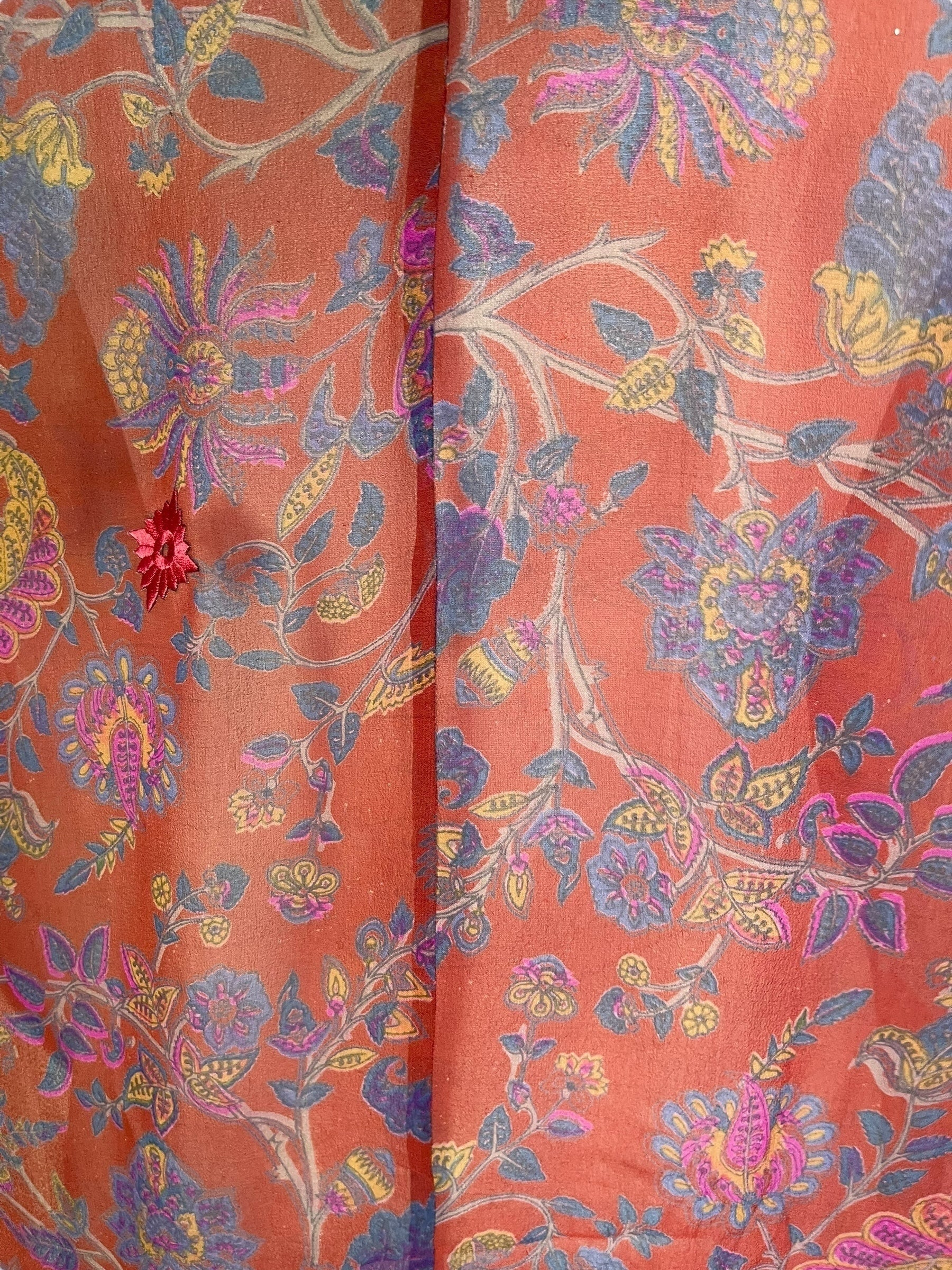 PRG7085 Sheer Avatar Pure Silk Waterfall Top