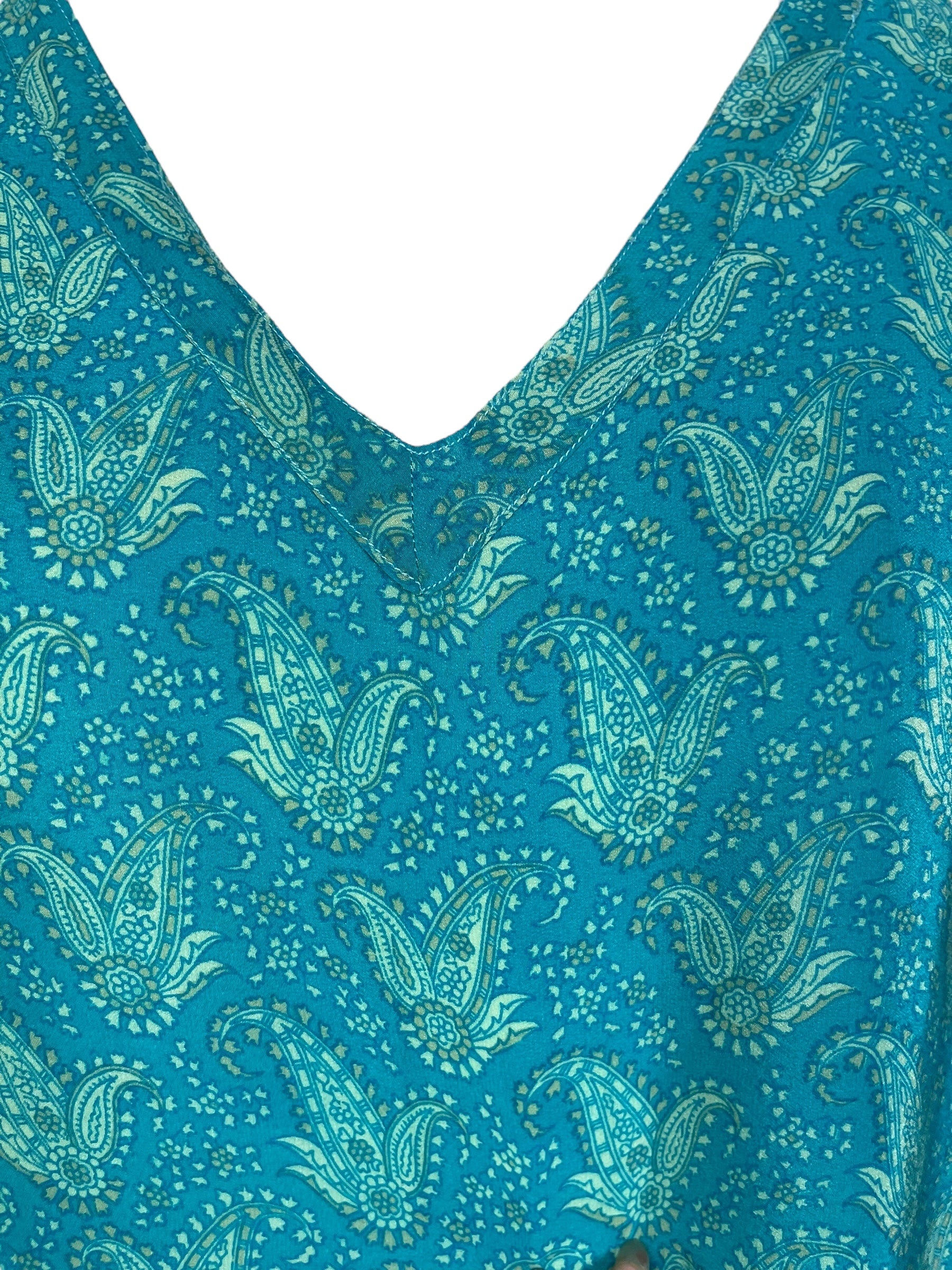 PRC8021 Avatar Pure Silk Short Kaftan Tunic with Slits