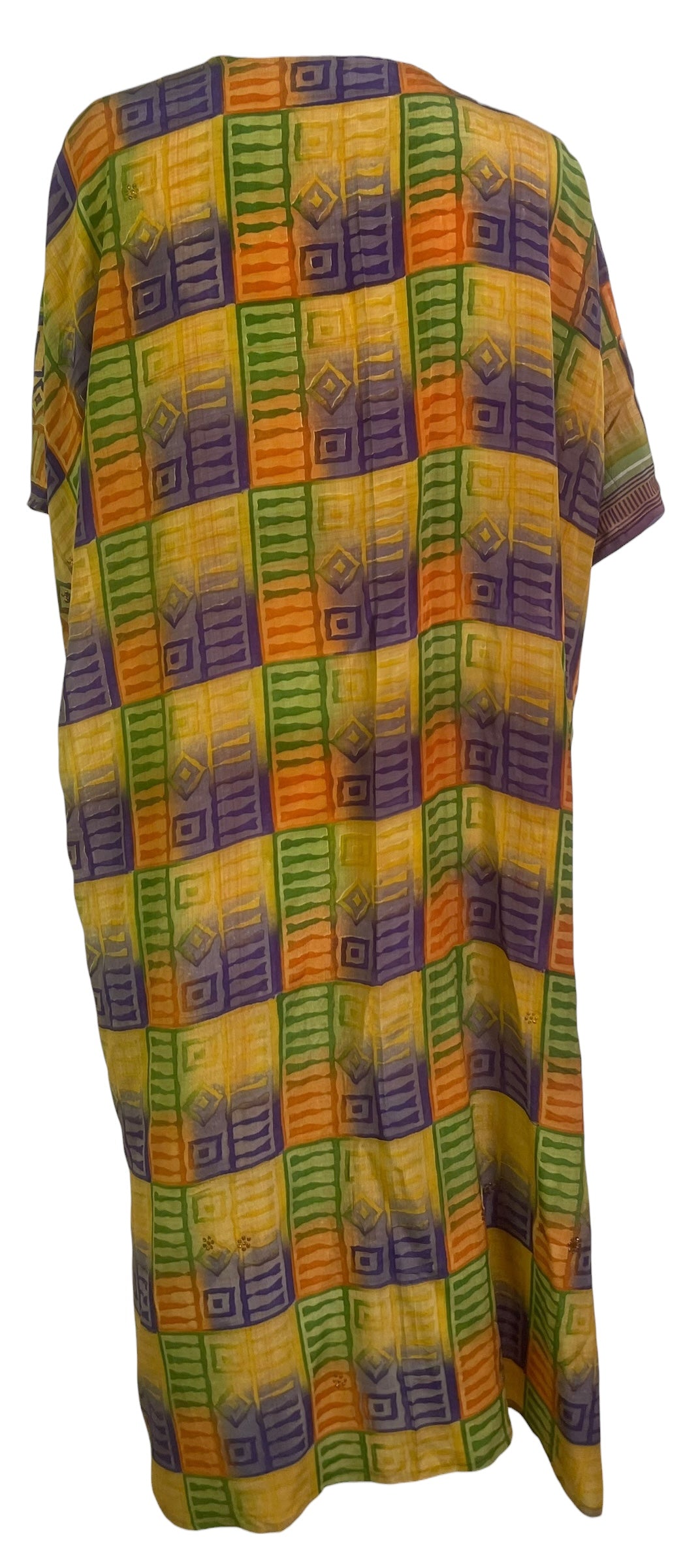 PRC8880 Avatar Long Pure Silk Kimono Sleeved Duster with Belt