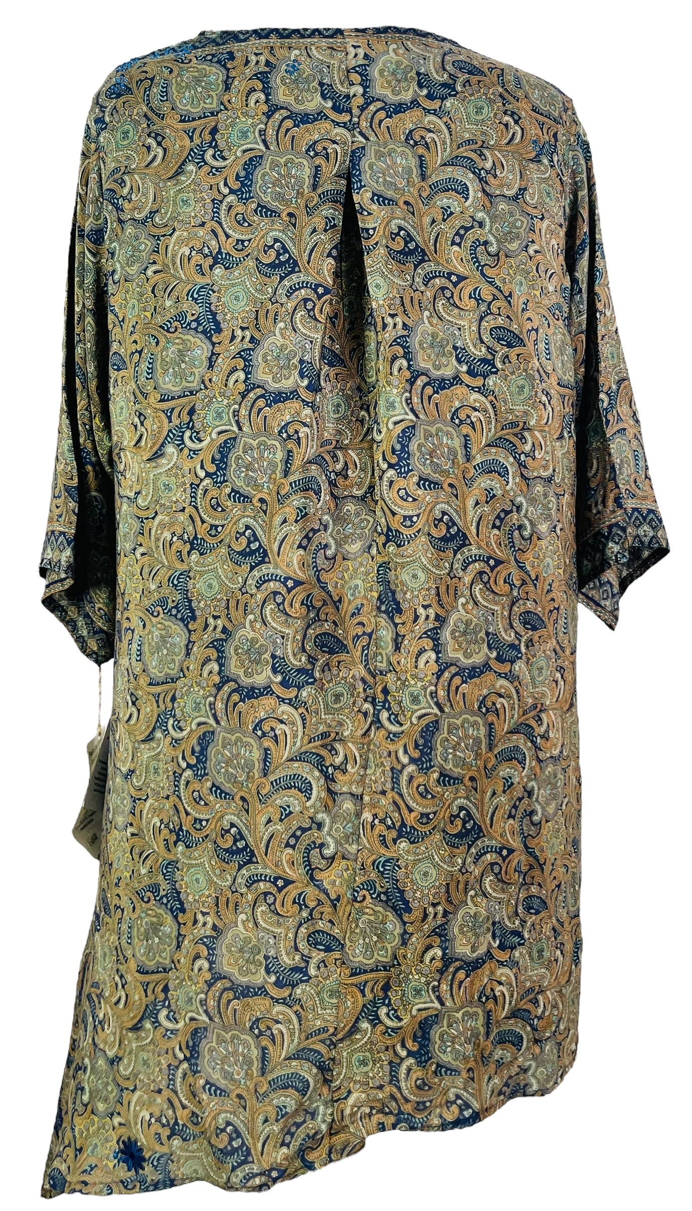 PRC6833 Avatar Pure Silk Self Pocket Tunic Dress