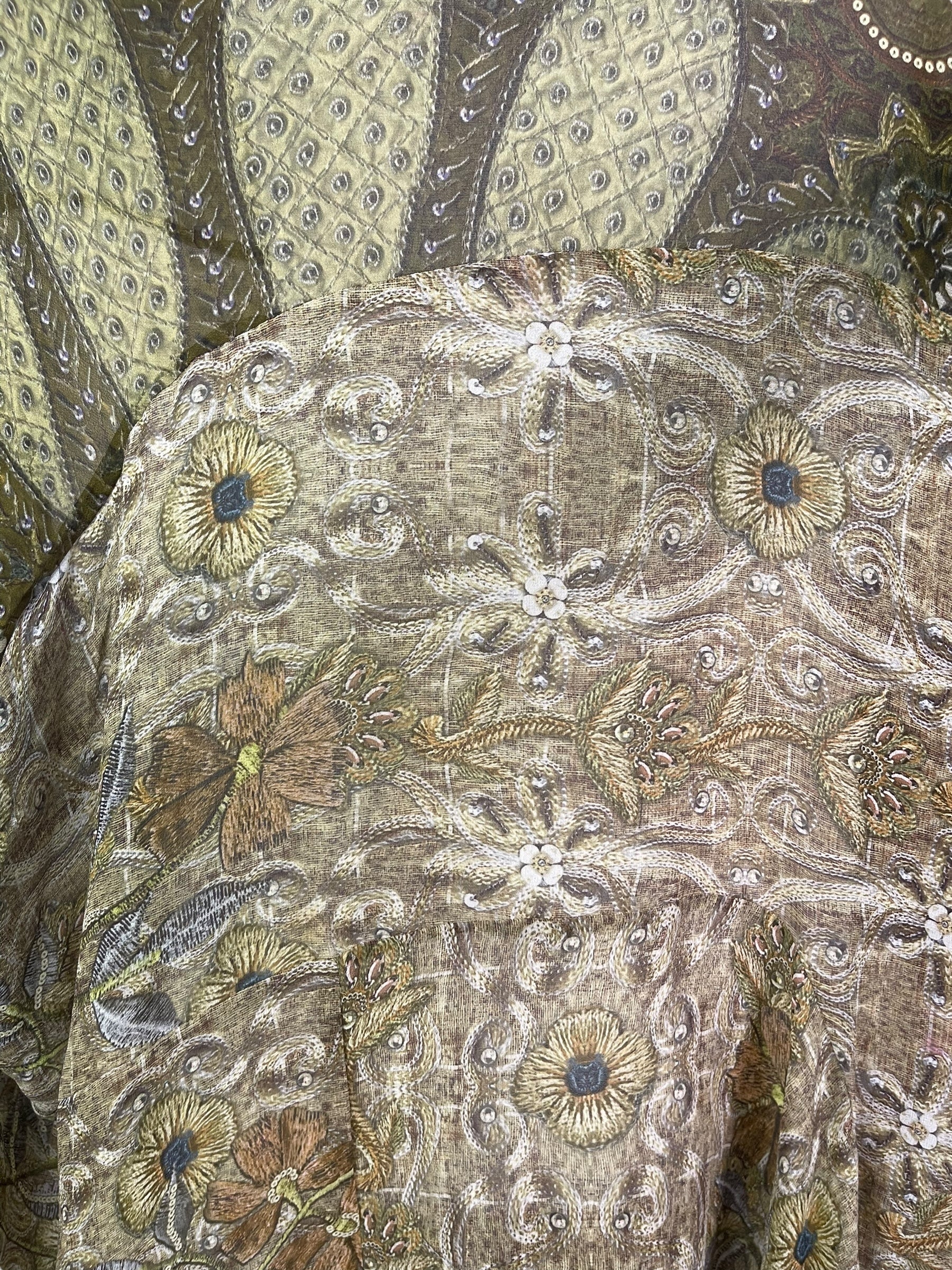 PRG7899 Sheer Avatar Pure Silk Sculptural Long Tunic Dress