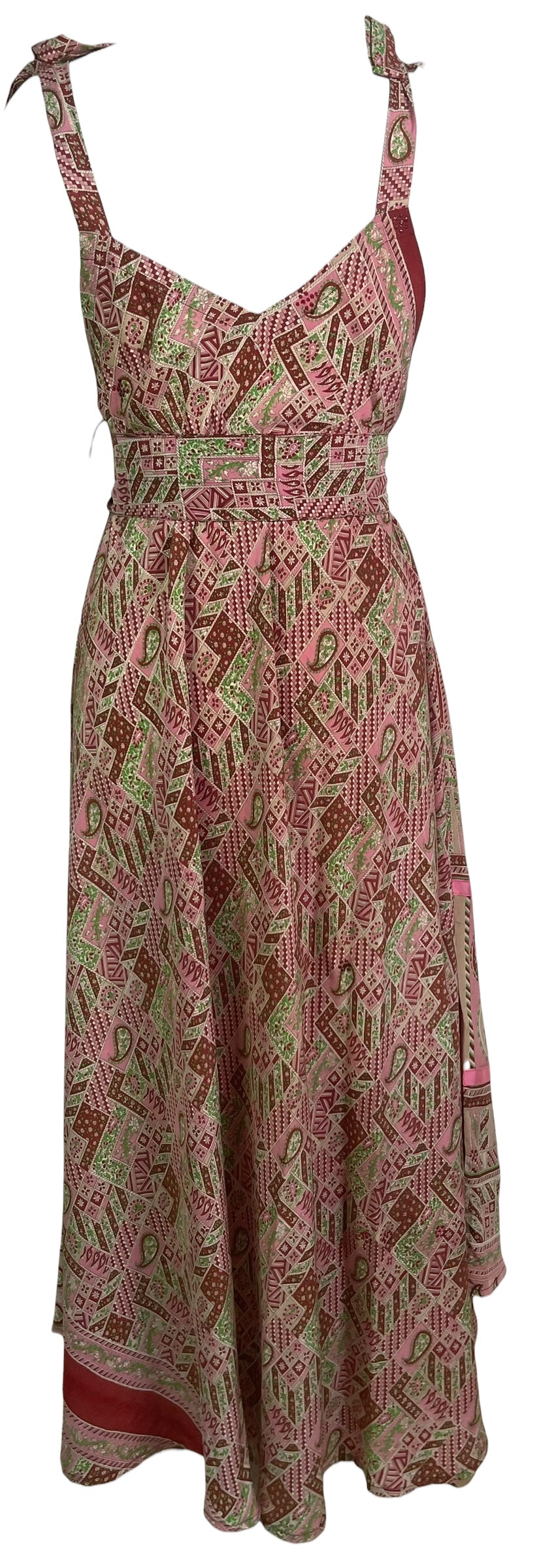 PRC8827 Avatar Pure Silk Maxi Dress with Belt