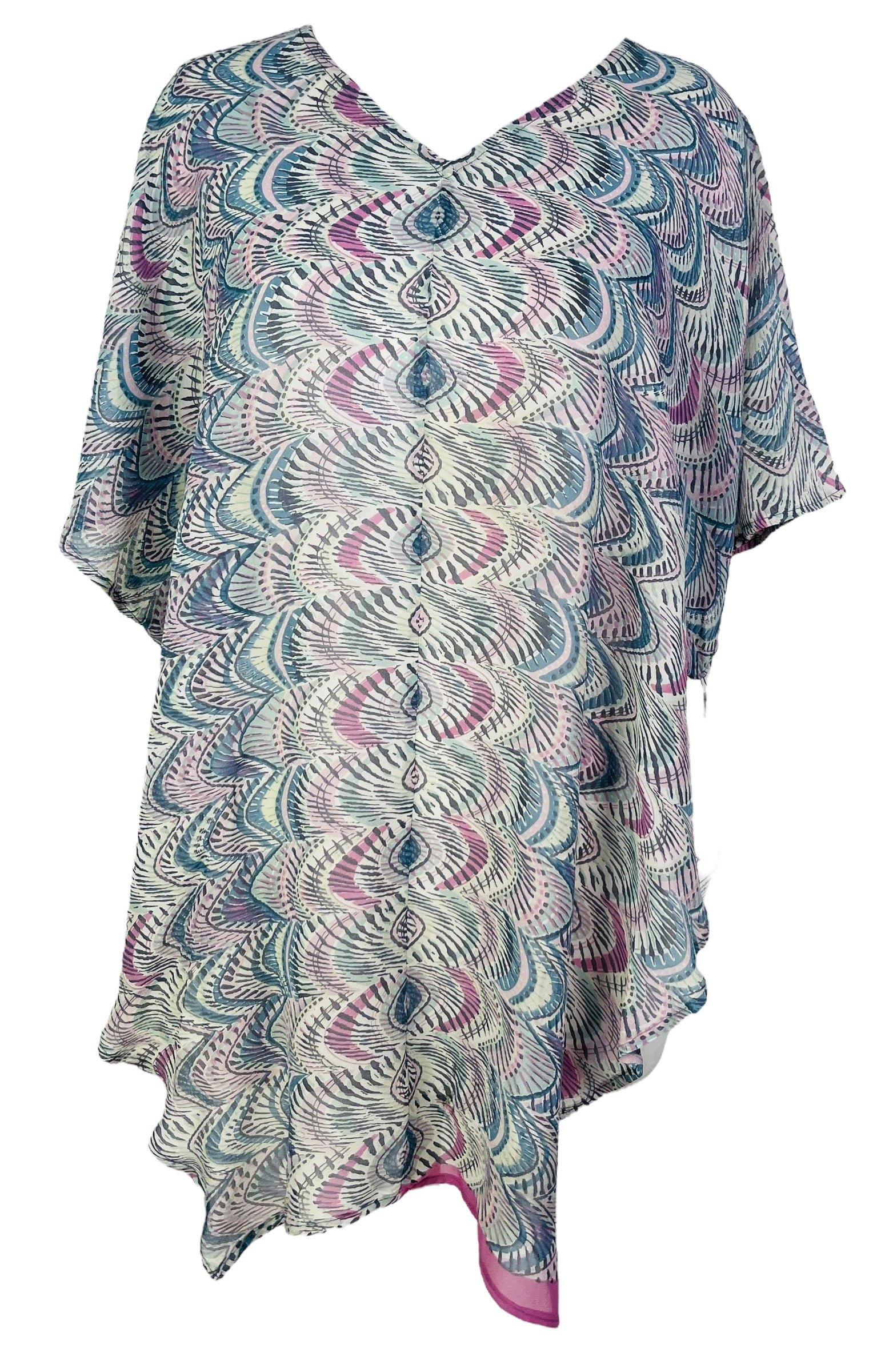 PRG7266 Sheer Wabi Sabi Pure Silk Waterfall Top
