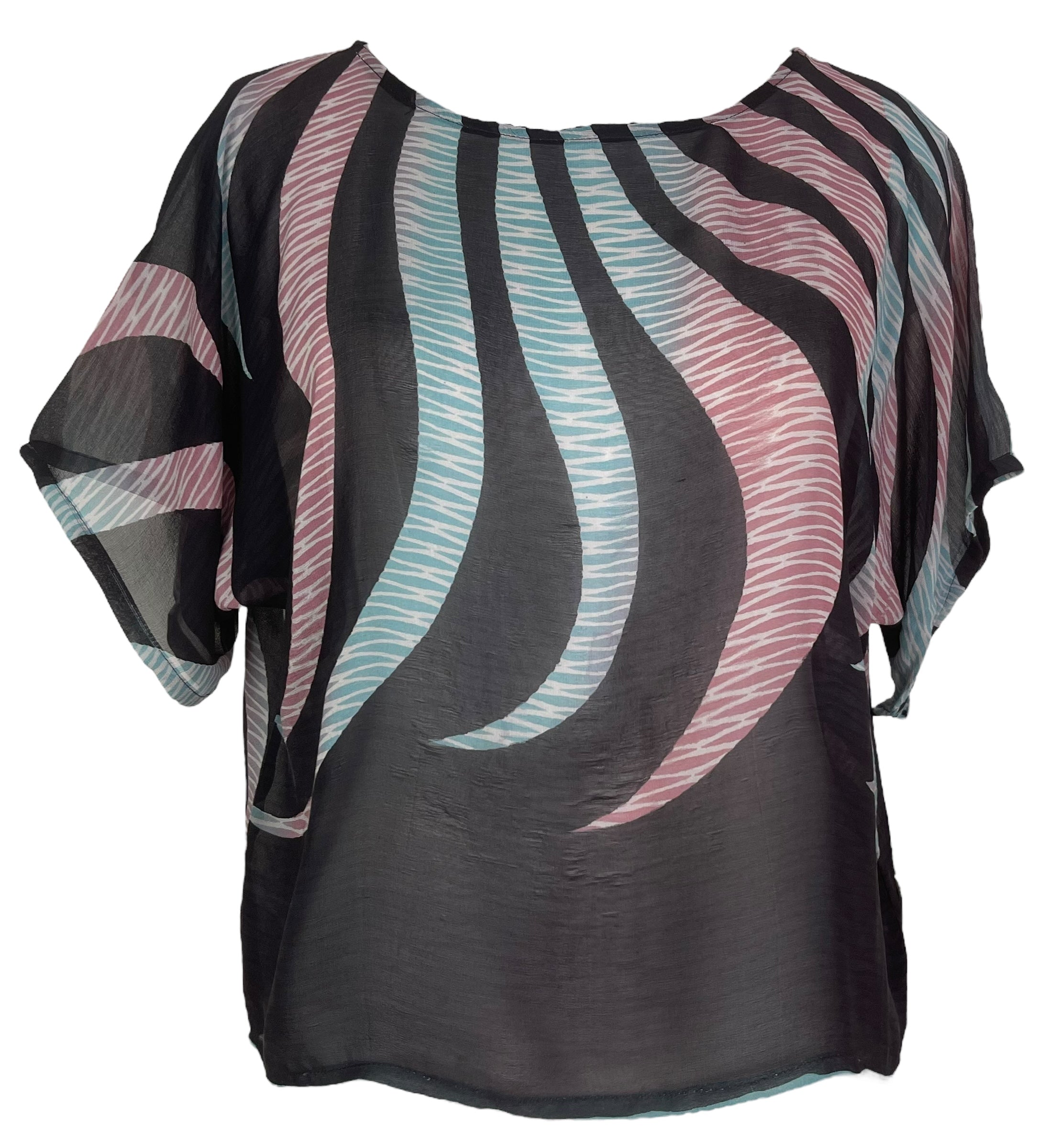 PRG5509 Sheer Wabi Sabi Pure Silk Boxy Top