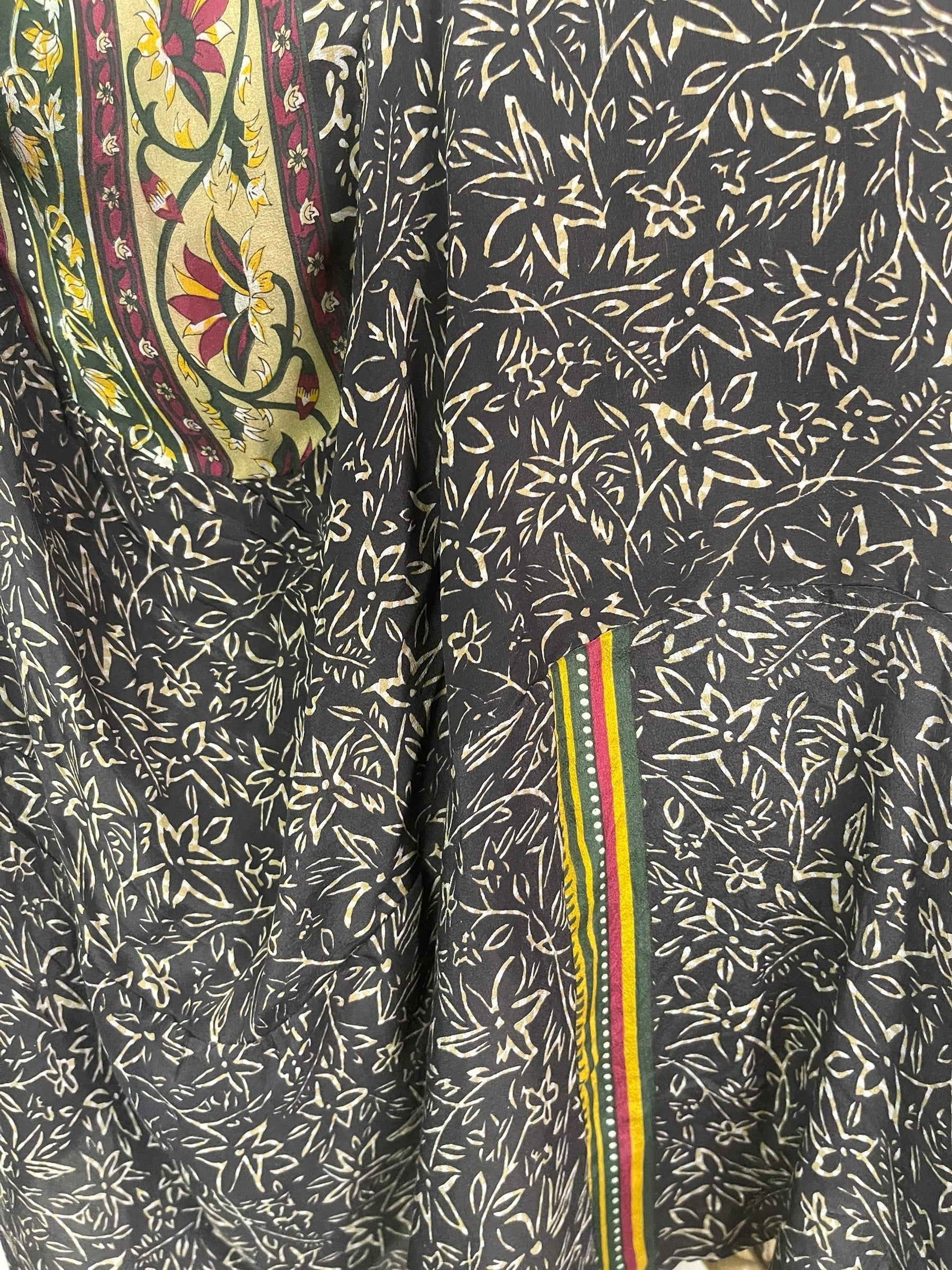 PREVIEW PRC8456 Wabi Sabi Sculptural Silk Long Tunic Dress by FEBRUARY2026 – Handmade ethical Sculptural Dress from sariKNOTsari using upcycled silk. Designed in Canada for travel and slow fashion, loved from Toronto to LA to Sydney.