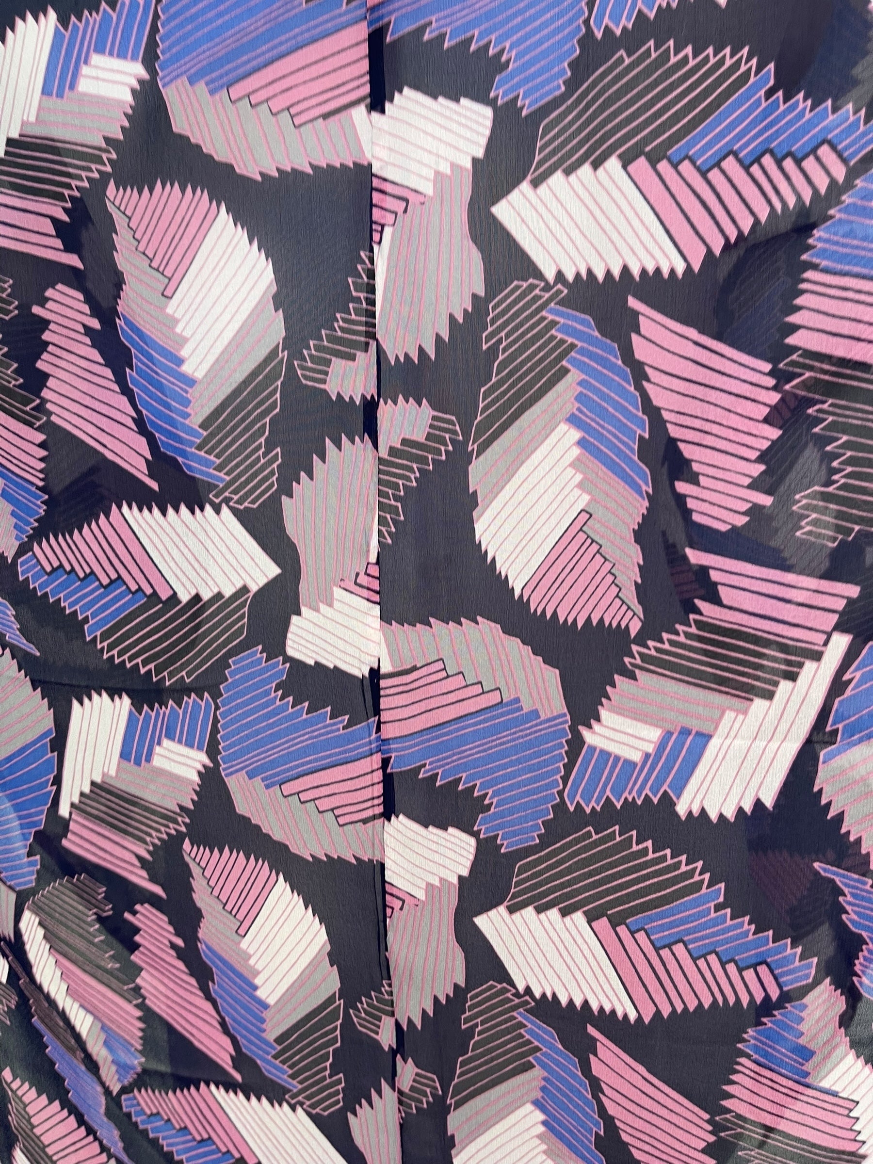 PRG7044 Sheer Sheer Avatar Pure Silk Waterfall Top