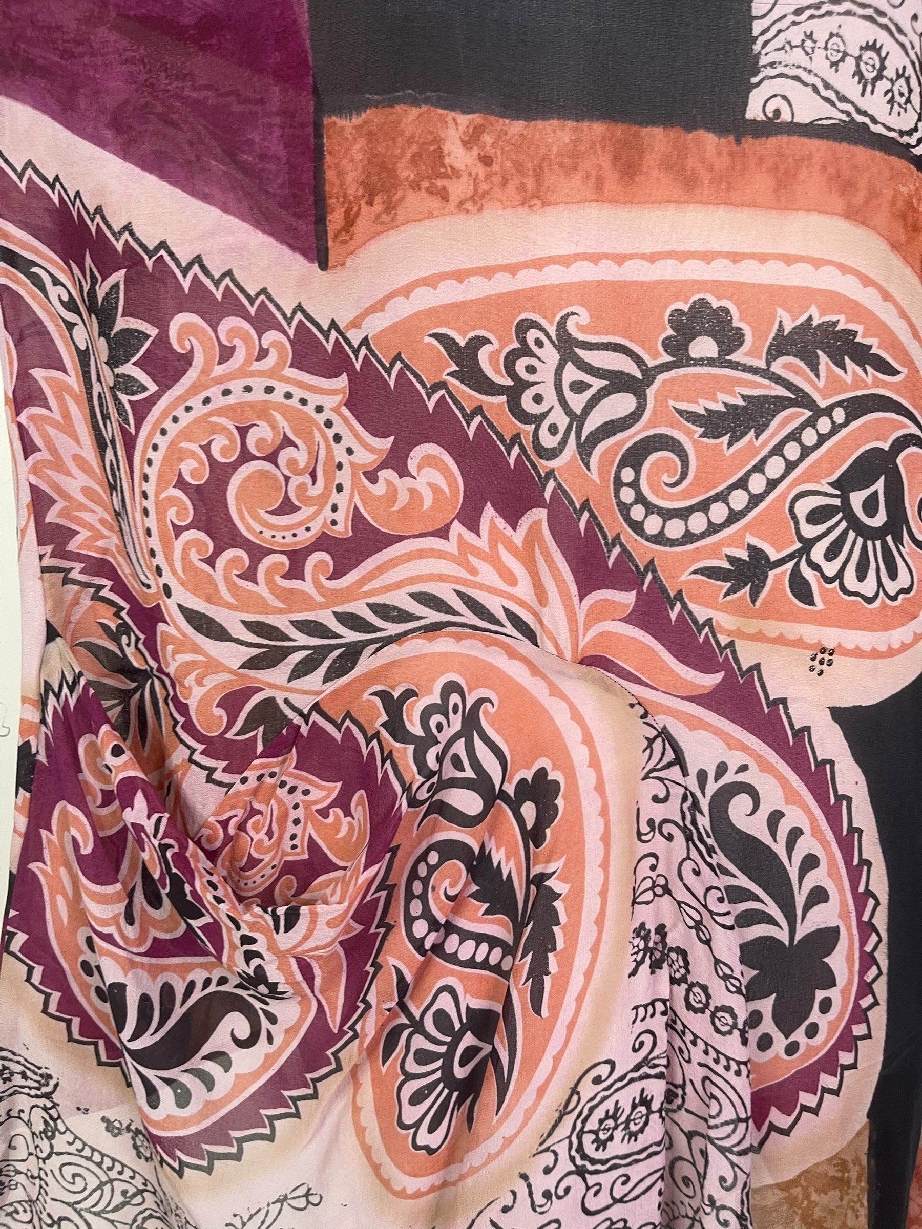 PRG7788 Sheer Avatar Pure Silk Self Pocket Tunic Dress