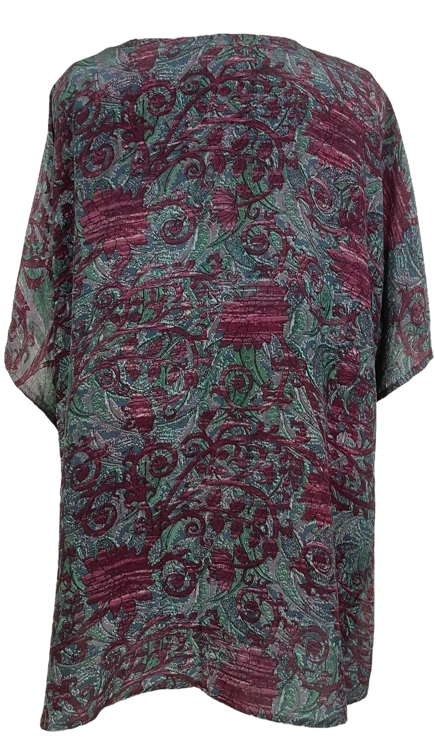 PRC7847 Avatar Pure Silk Kimono-Sleeved Jacket with Belt