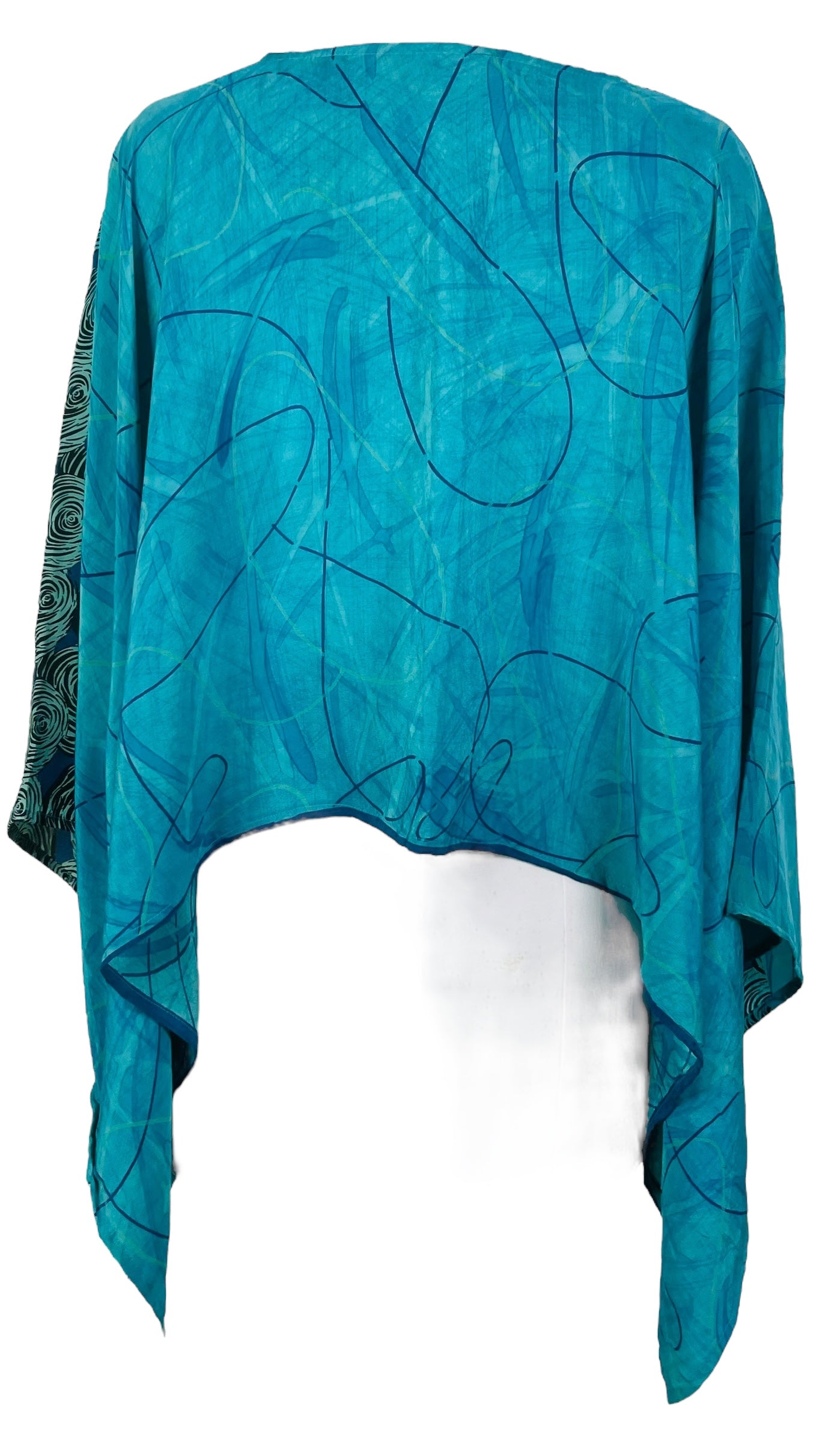 PRC7621 Pure Silk Wabi Sabi Capelet Poncho